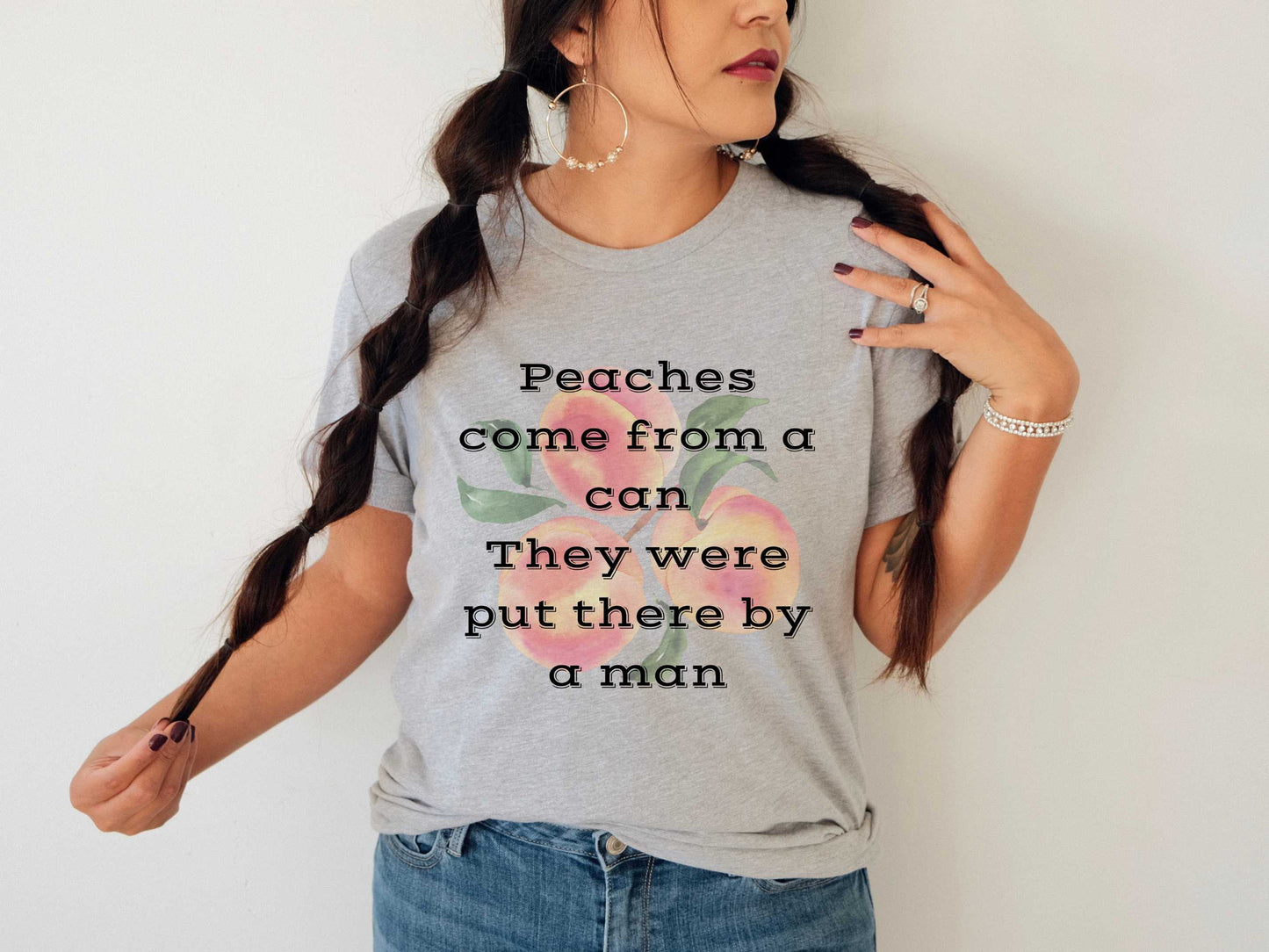 Peaches Come From A Can T-Shirt in Athletic Heather