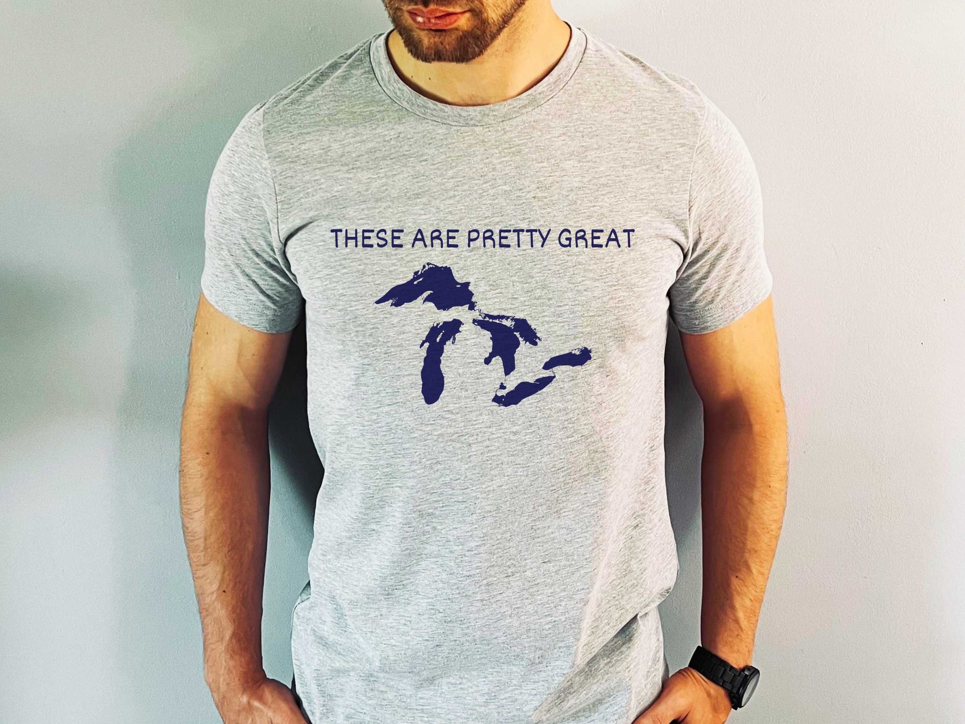 Great Lakes Punny T-Shirt in Athletic Heather