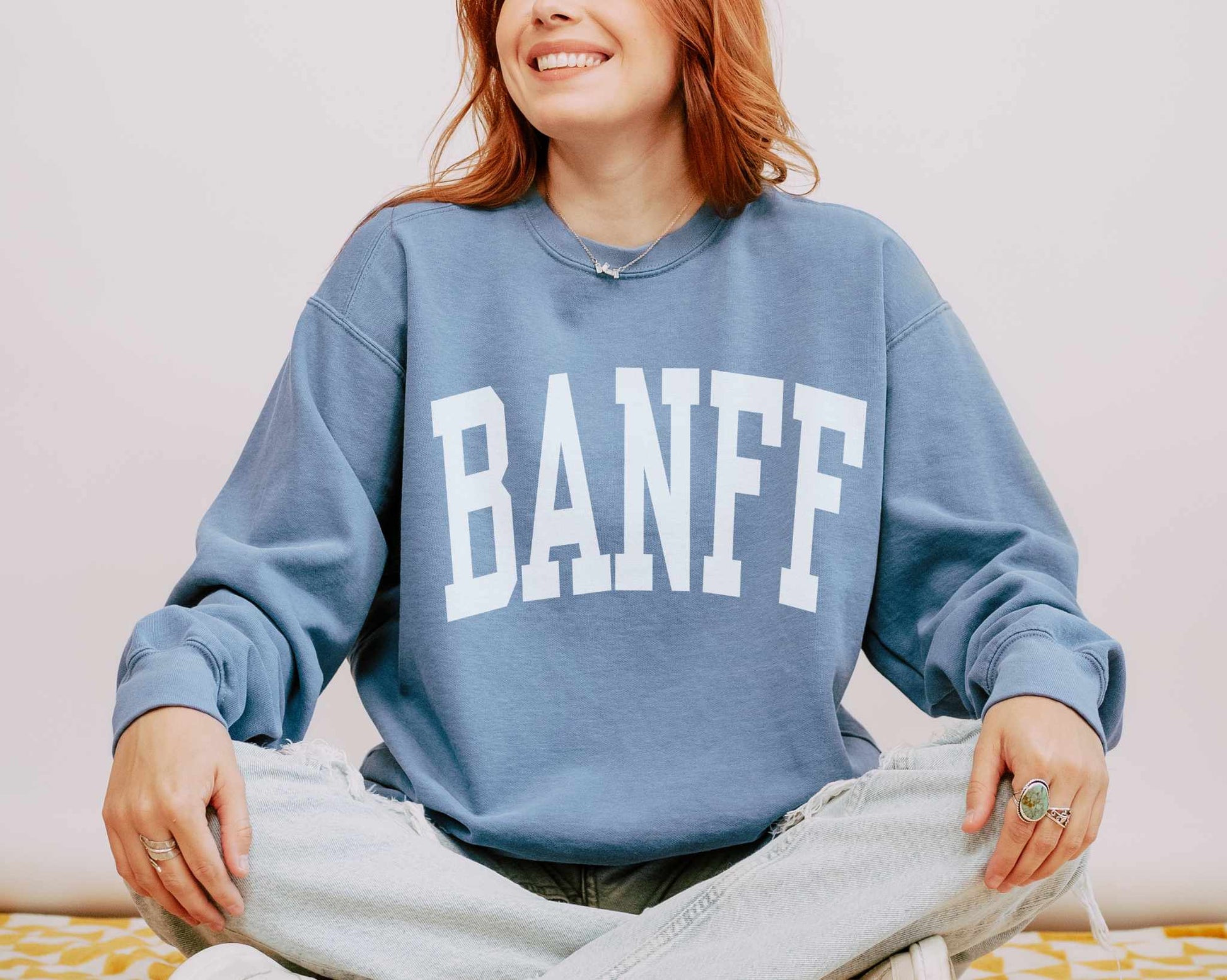 Banff Comfort Colors Sweatshirt in Blue Jean