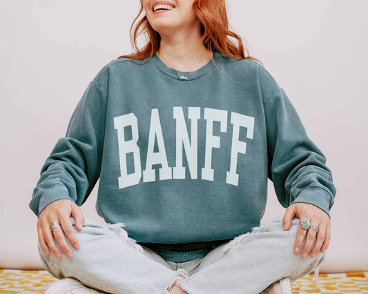 Banff Comfort Colors Sweatshirt in Blue Spruce