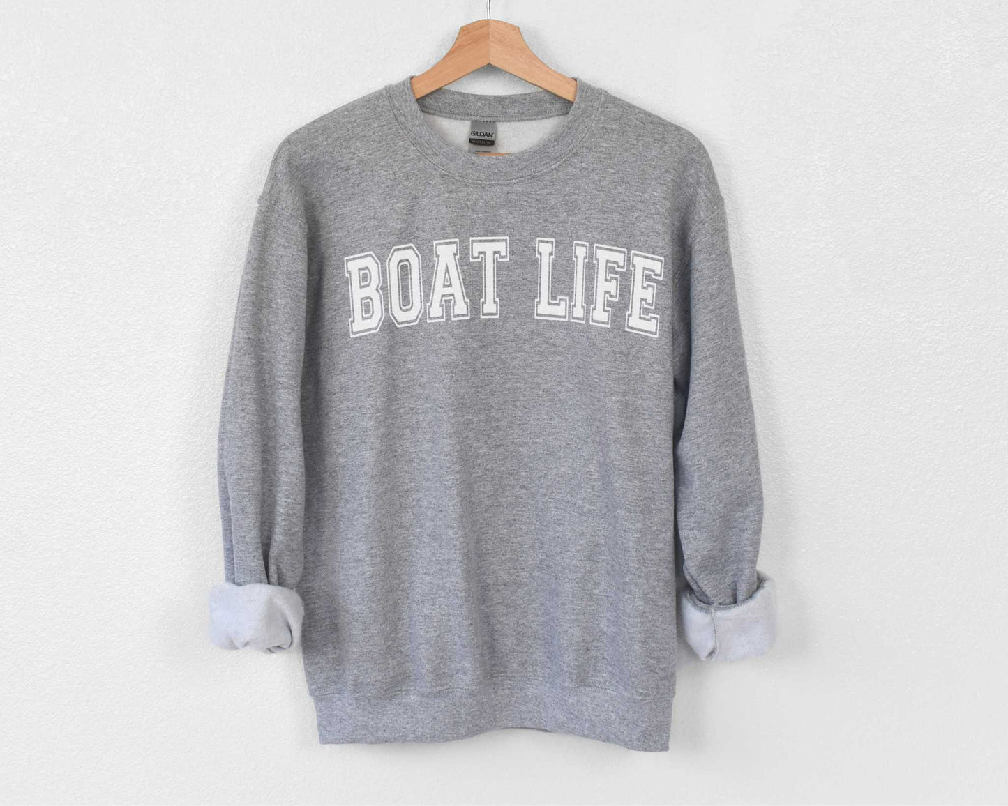 Boat Life Sweatshirt in Sport Gray