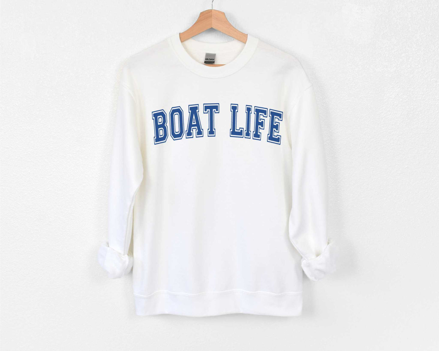Boat Life Sweatshirt in White