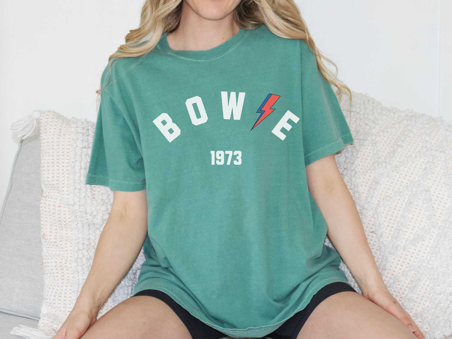David Bowie "Bowie 1973" T-Shirt in Light Green