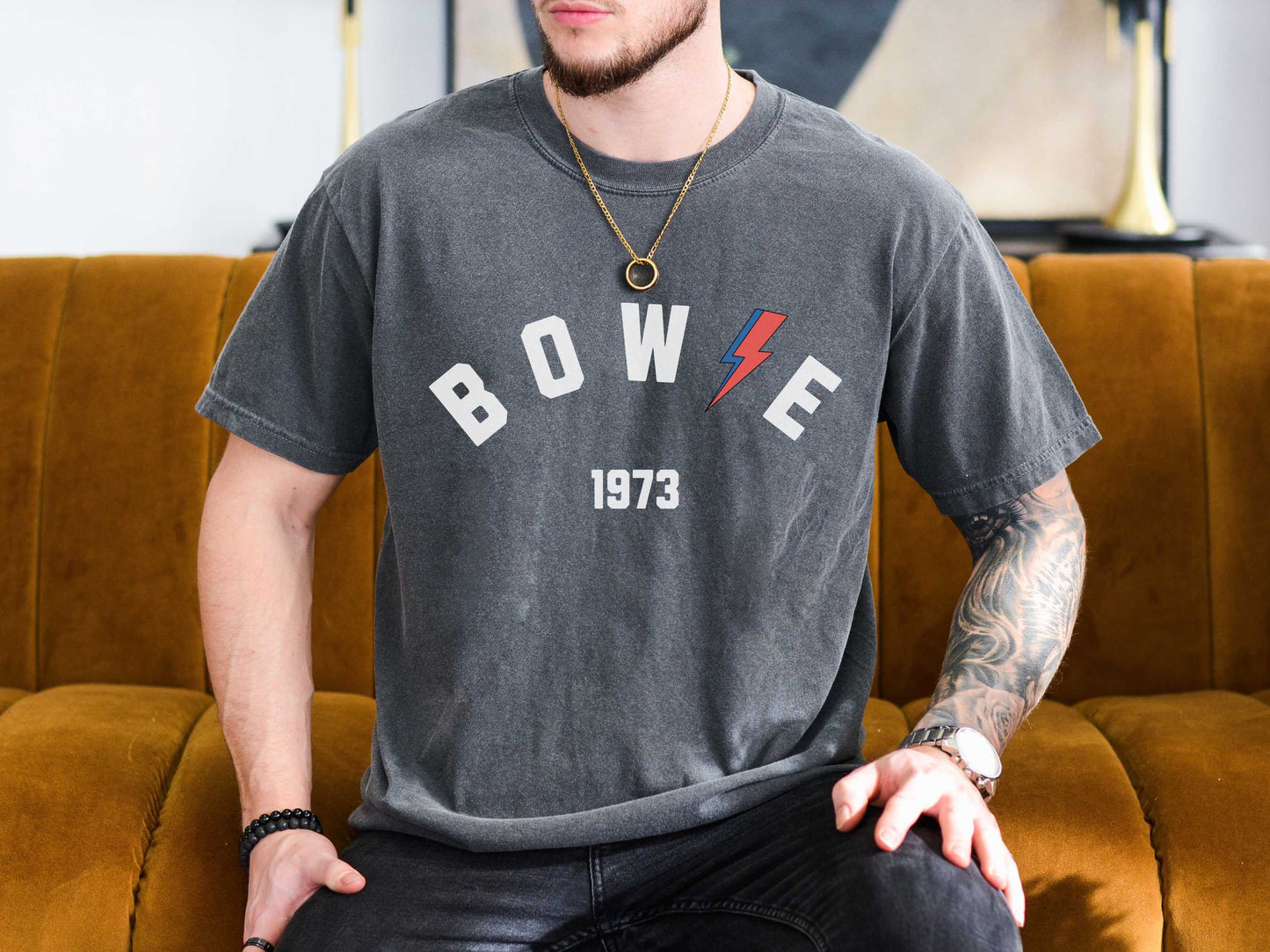 David Bowie "Bowie 1973" T-Shirt in Pepper