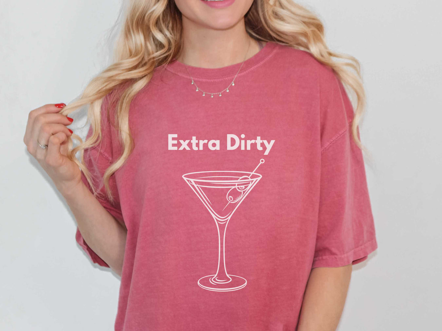 Extra Dirty Martini T-Shirt in Crimson