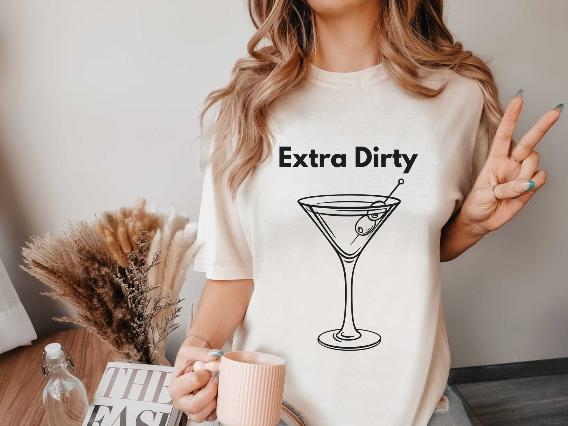 Extra Dirty Martini T-Shirt in Ivory