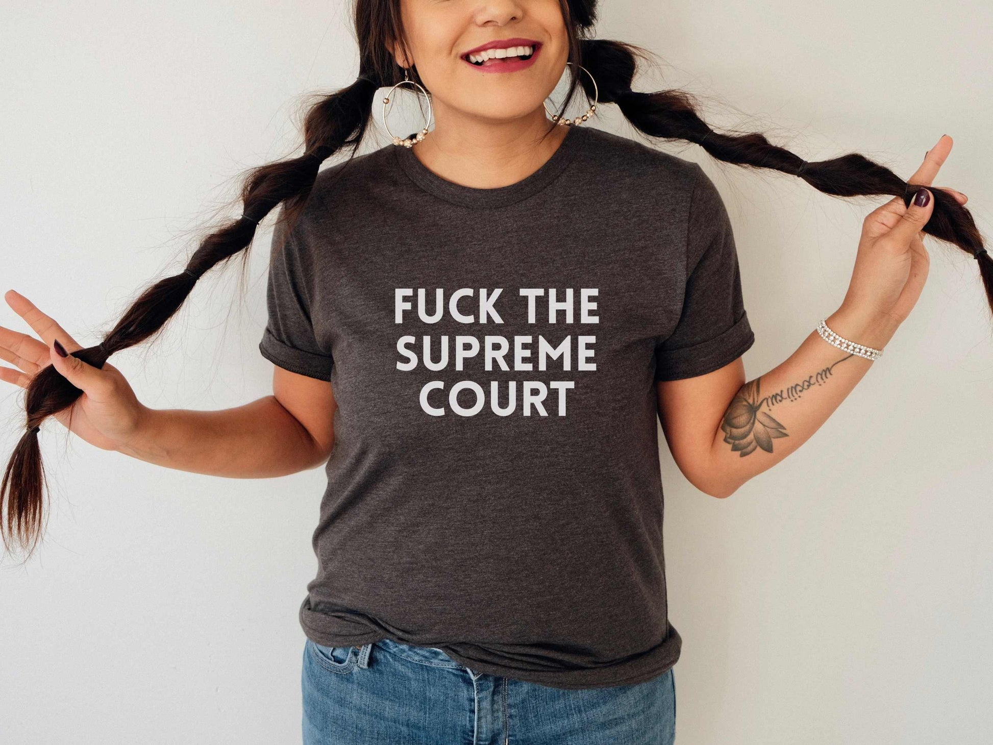 Fuck The Supreme Court T-Shirt in Dark Heather Gray