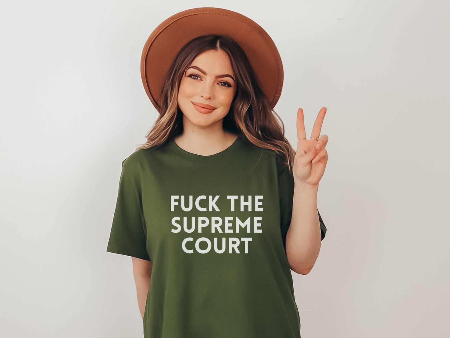 Fuck The Supreme Court T-Shirt in Olive