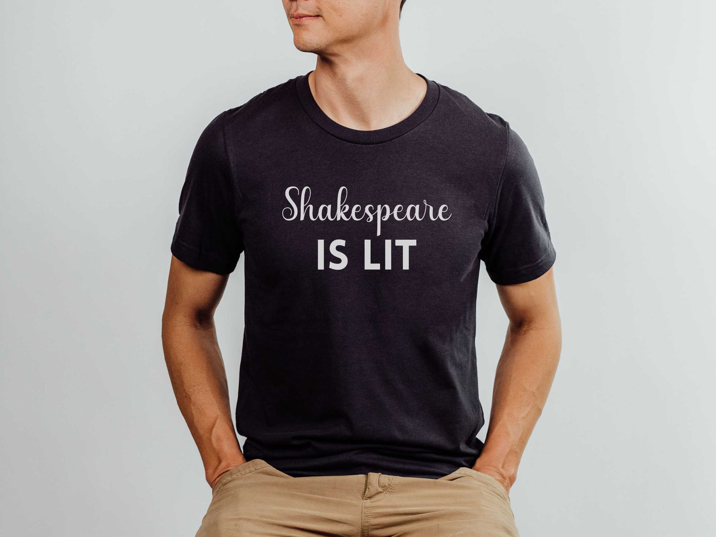 Funny Shakespeare T-Shirt in Dark Gray Heather