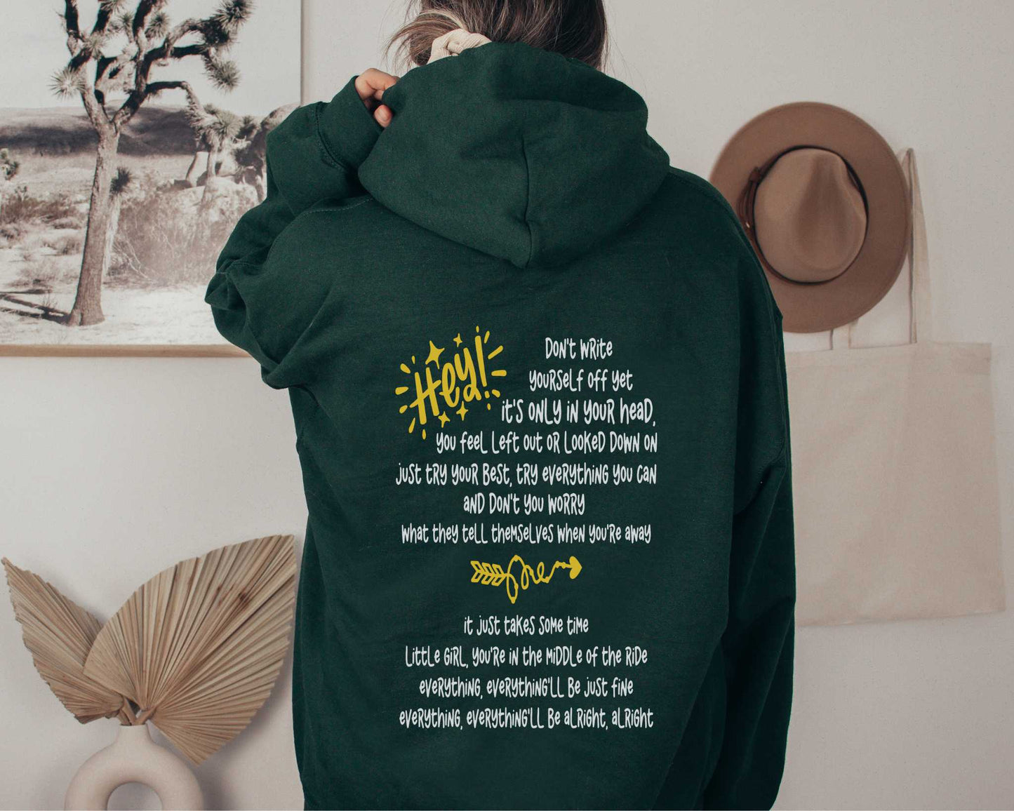 Jimmy Eat World "The Middle" Emo Kid Hoodie in Forest