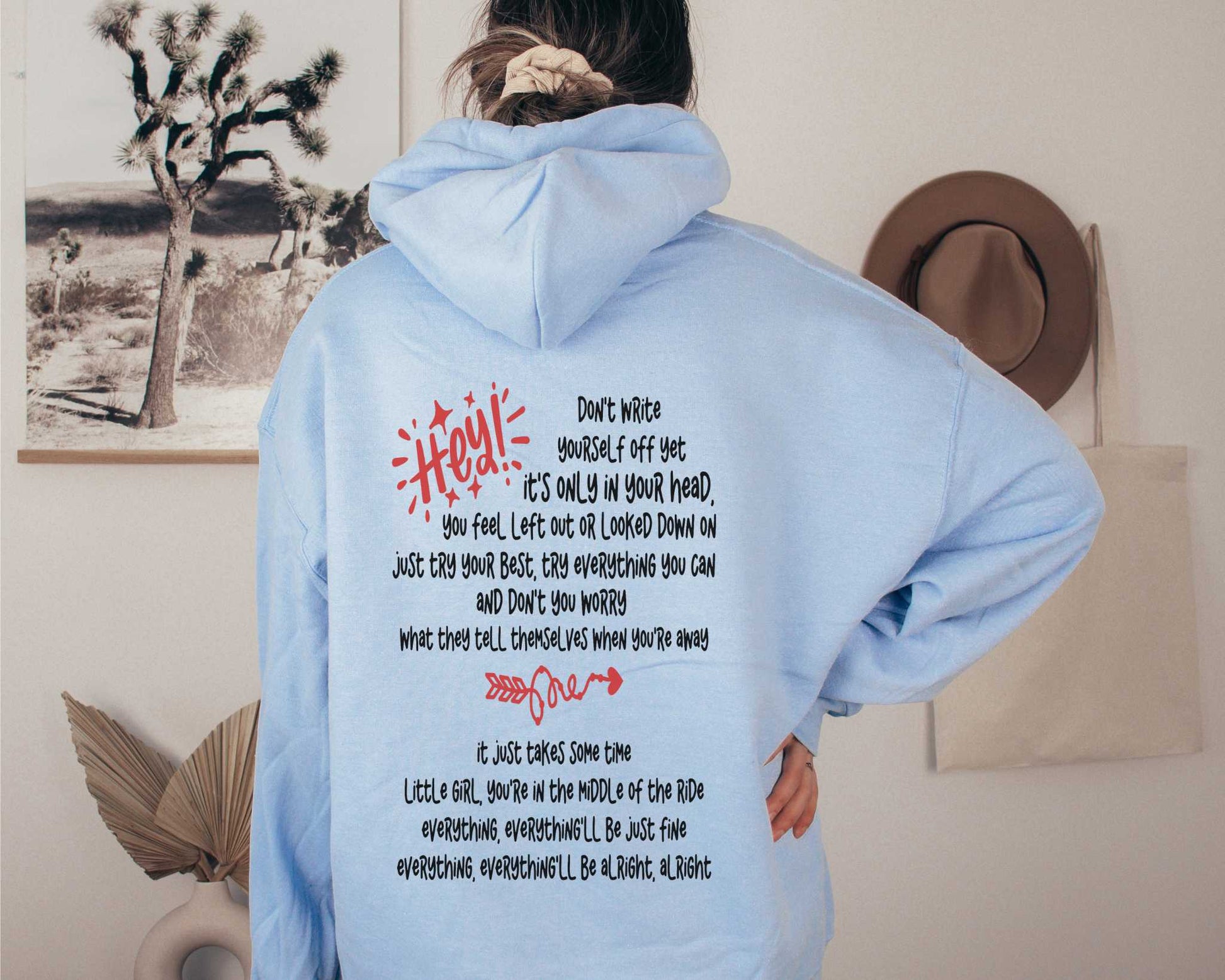 Jimmy Eat World "The Middle" Emo Kid Hoodie in Light Blue