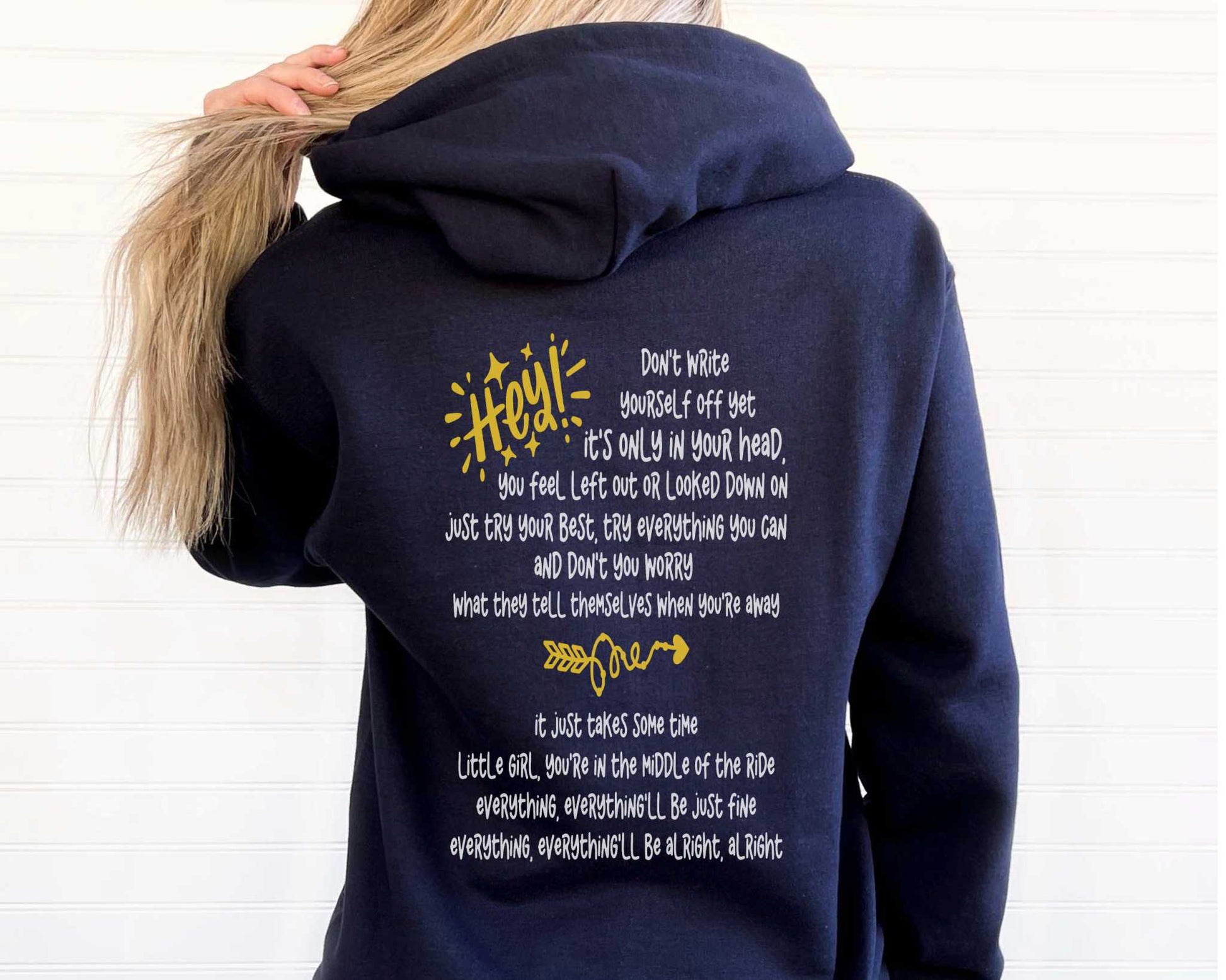 Jimmy Eat World "The Middle" Emo Kid Hoodie in Navy