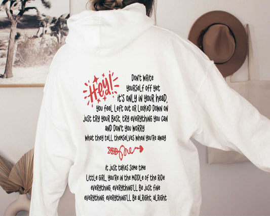 Jimmy Eat World "The Middle" Emo Kid Hoodie in White