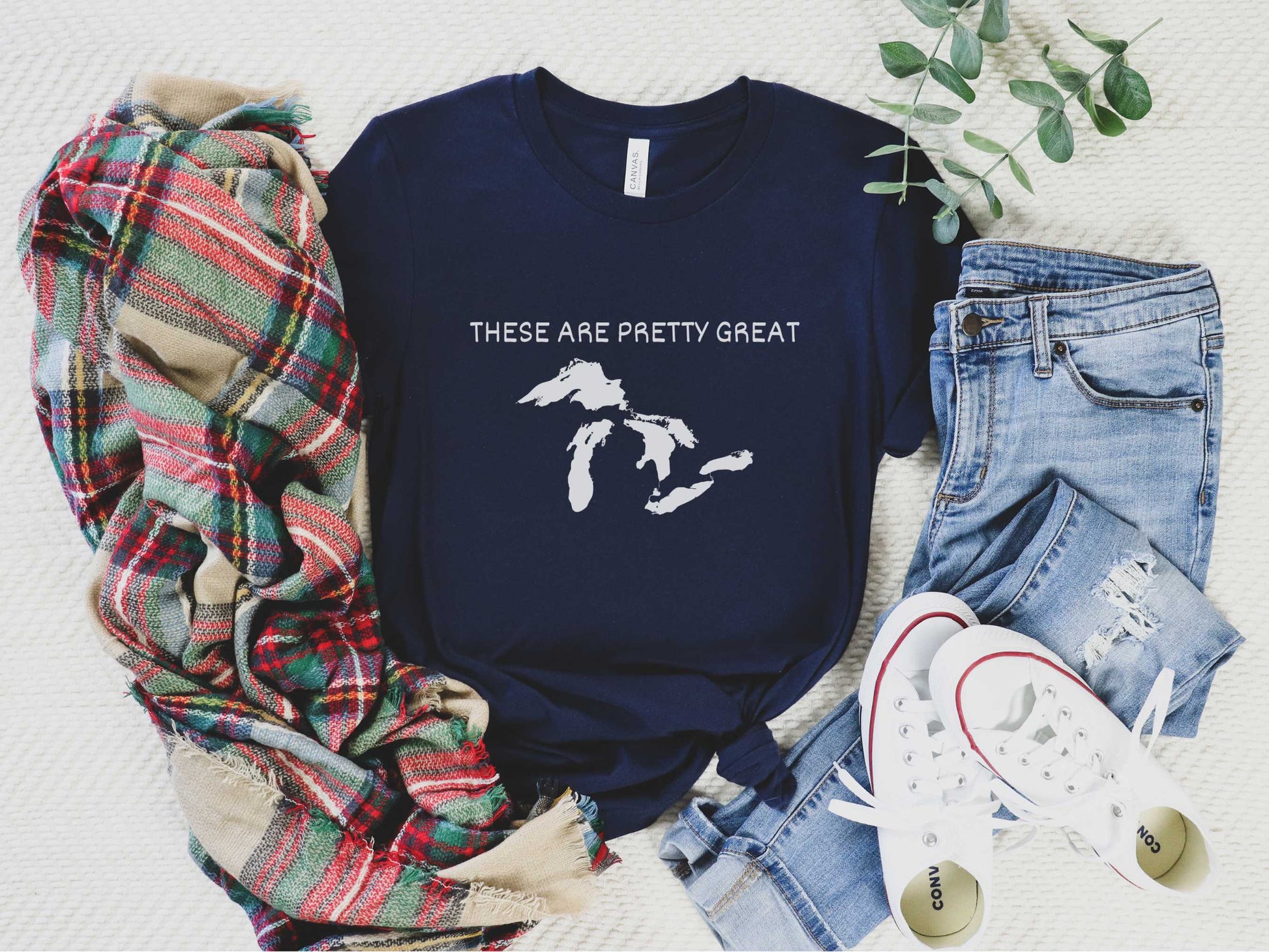 Great Lakes Punny T-Shirt in Navy