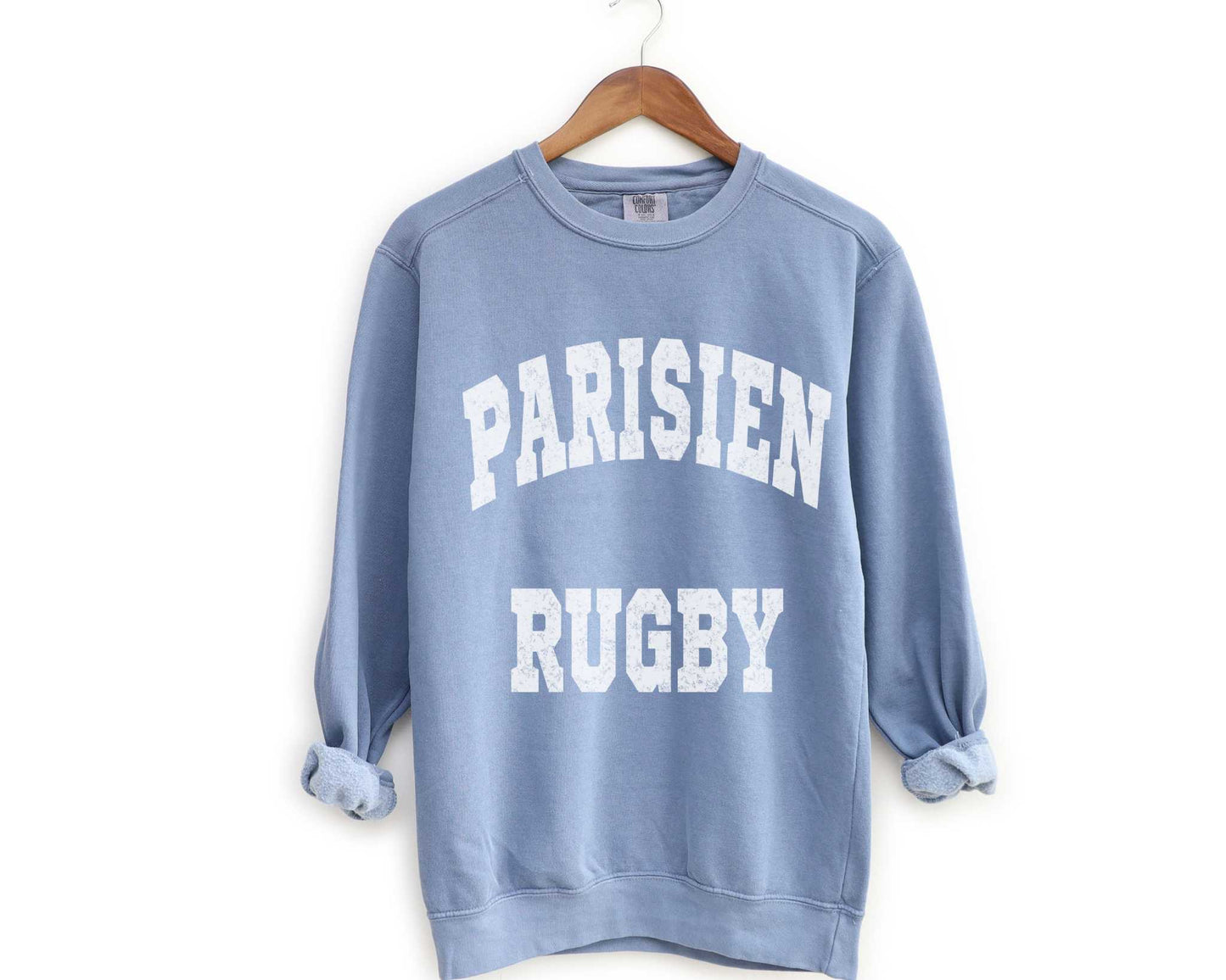 Parisien Rugby Sweatshirt in Blue Jean