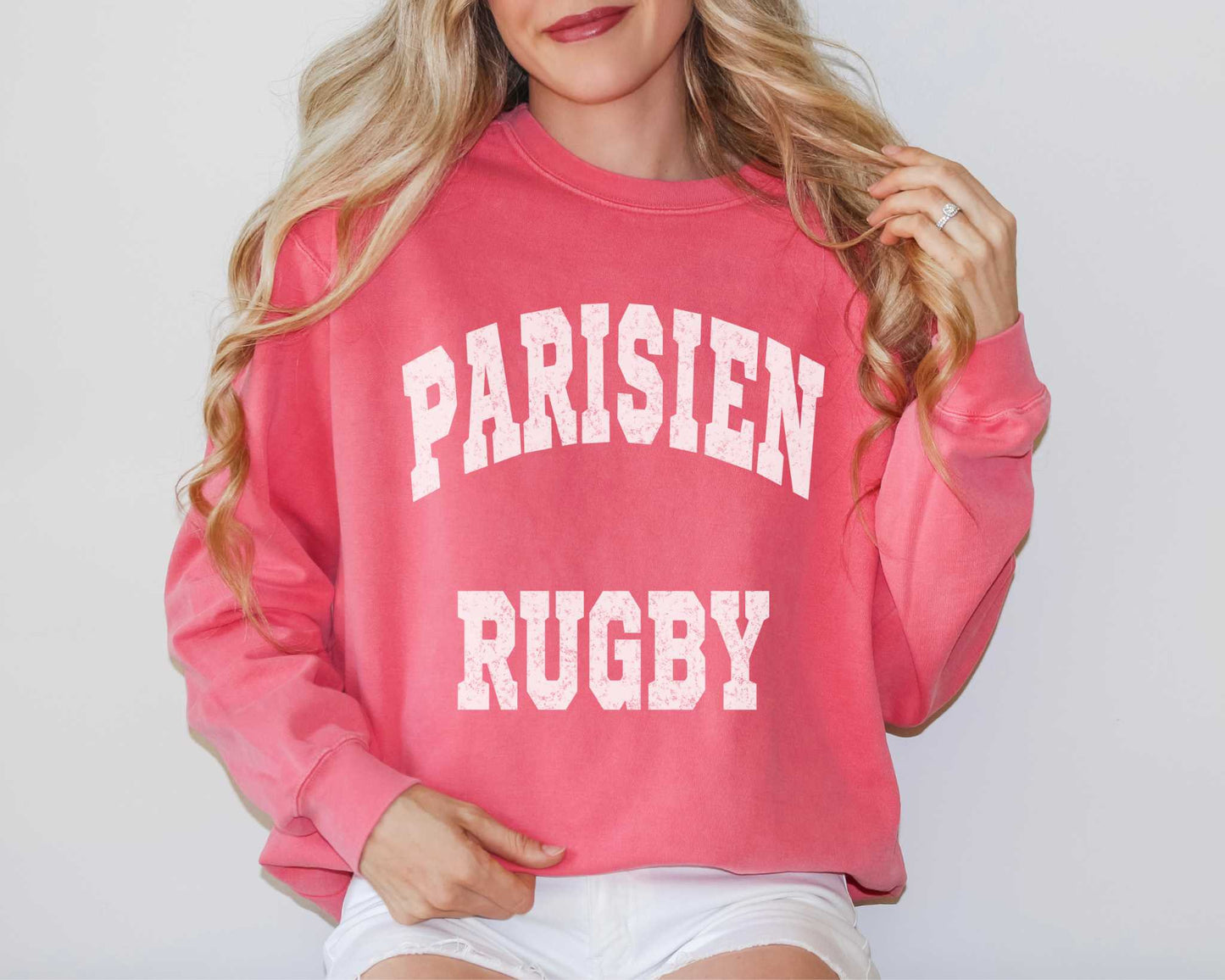 Parisien Rugby Sweatshirt in Watermelon