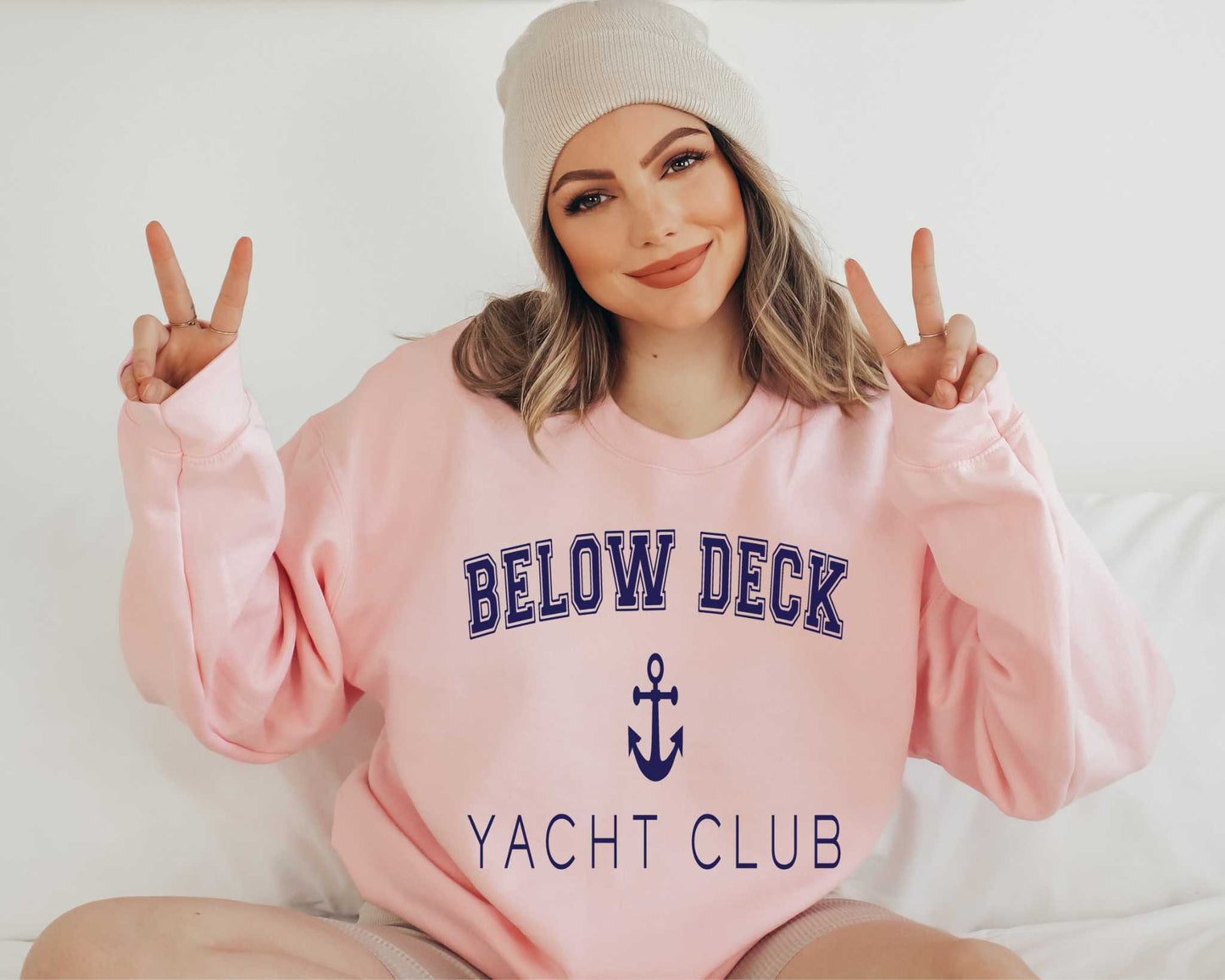 Below Deck Sweatshirt in Pink