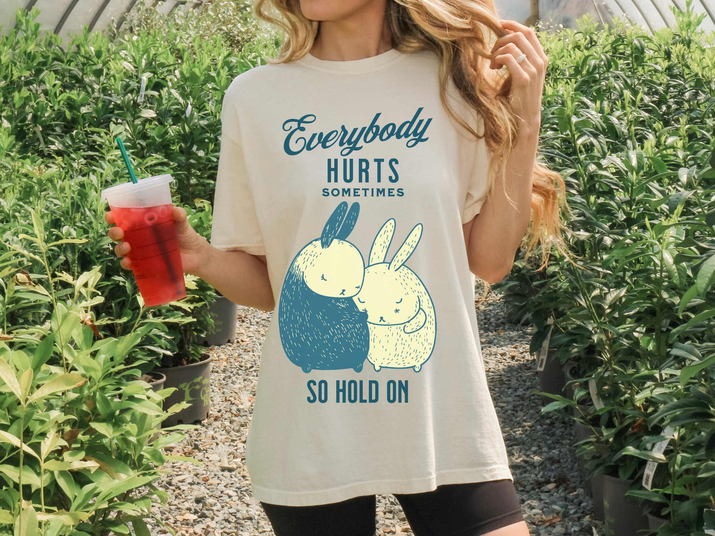 Everybody Hurts R.E.M. T-Shirt in Ivory