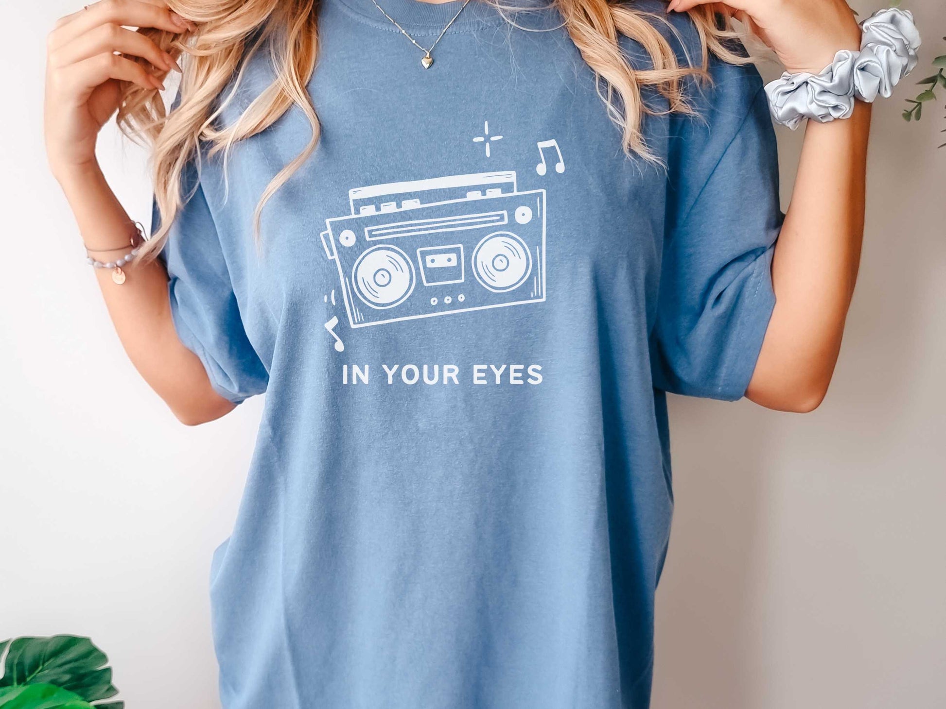 Say Anything T-Shirt in Blue Jean