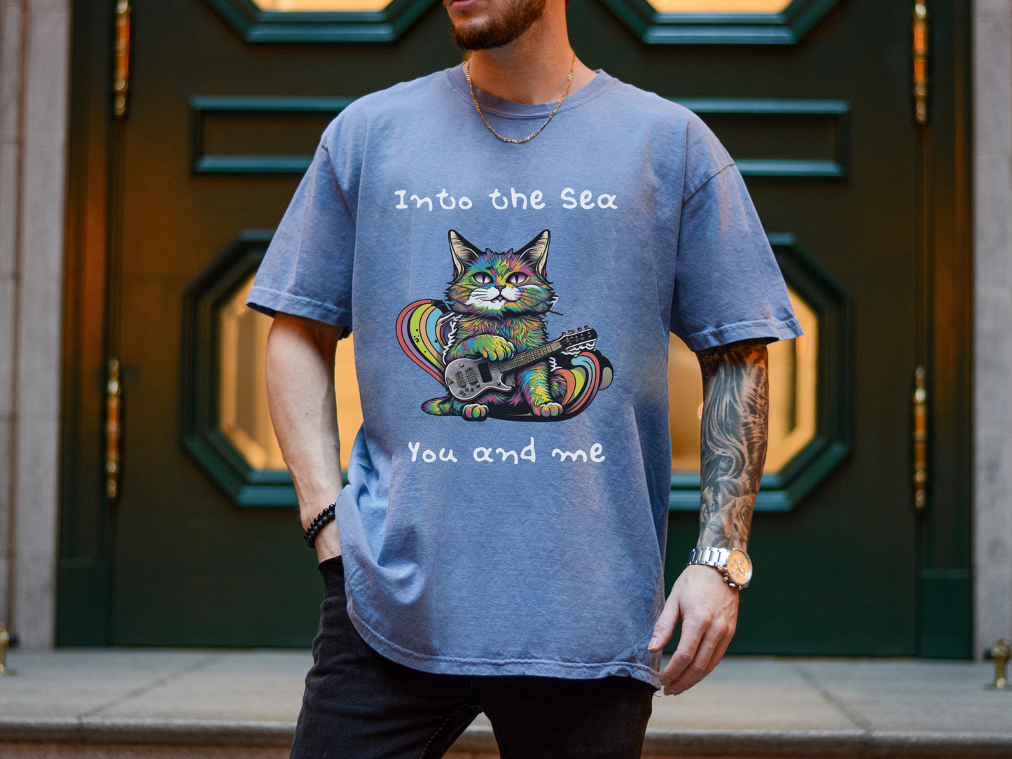 The Cure "Lovecats" T-Shirt in Blue Jean