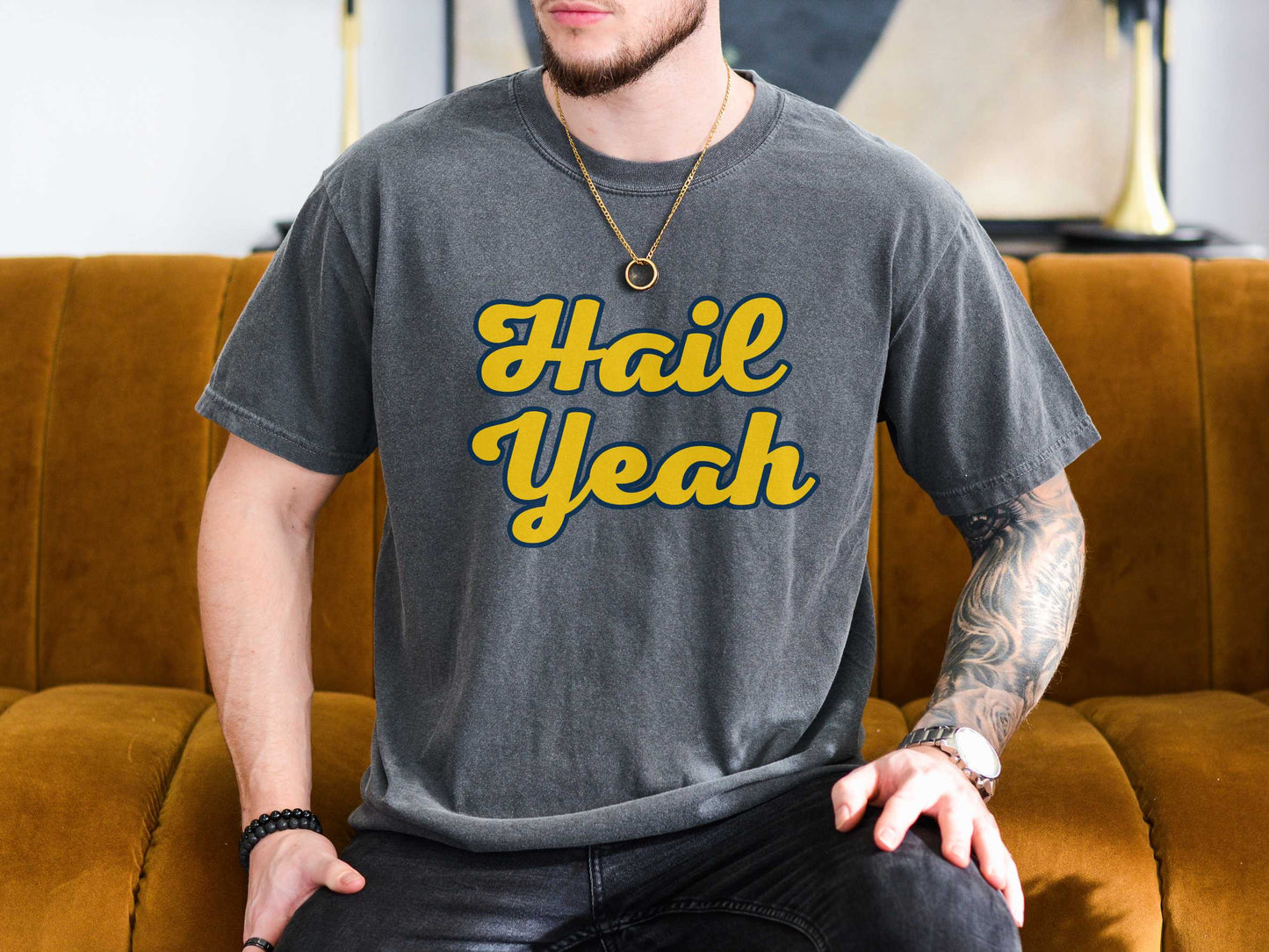 U of M "Hail Yeah" T-Shirt in Pepper