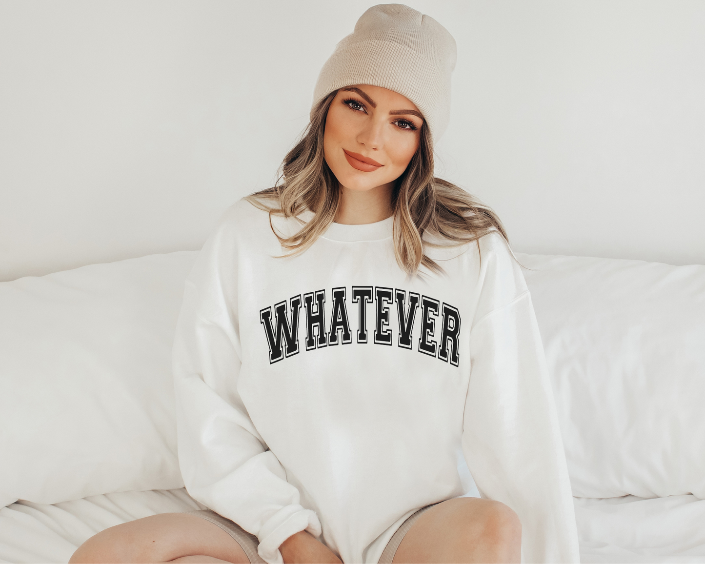 Whatever Sweatshirt in White