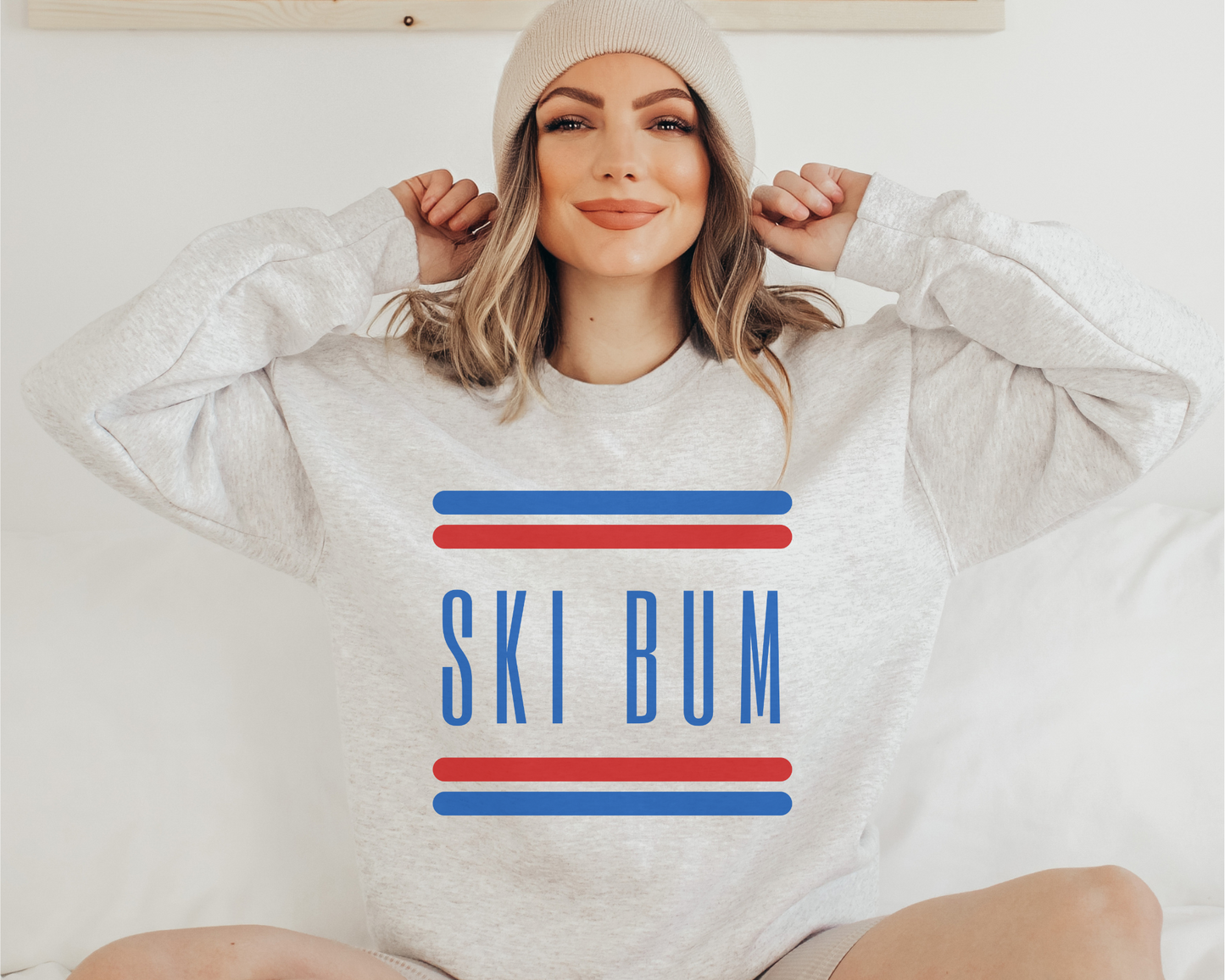 Retro Ski Bum Sweatshirt in Ash