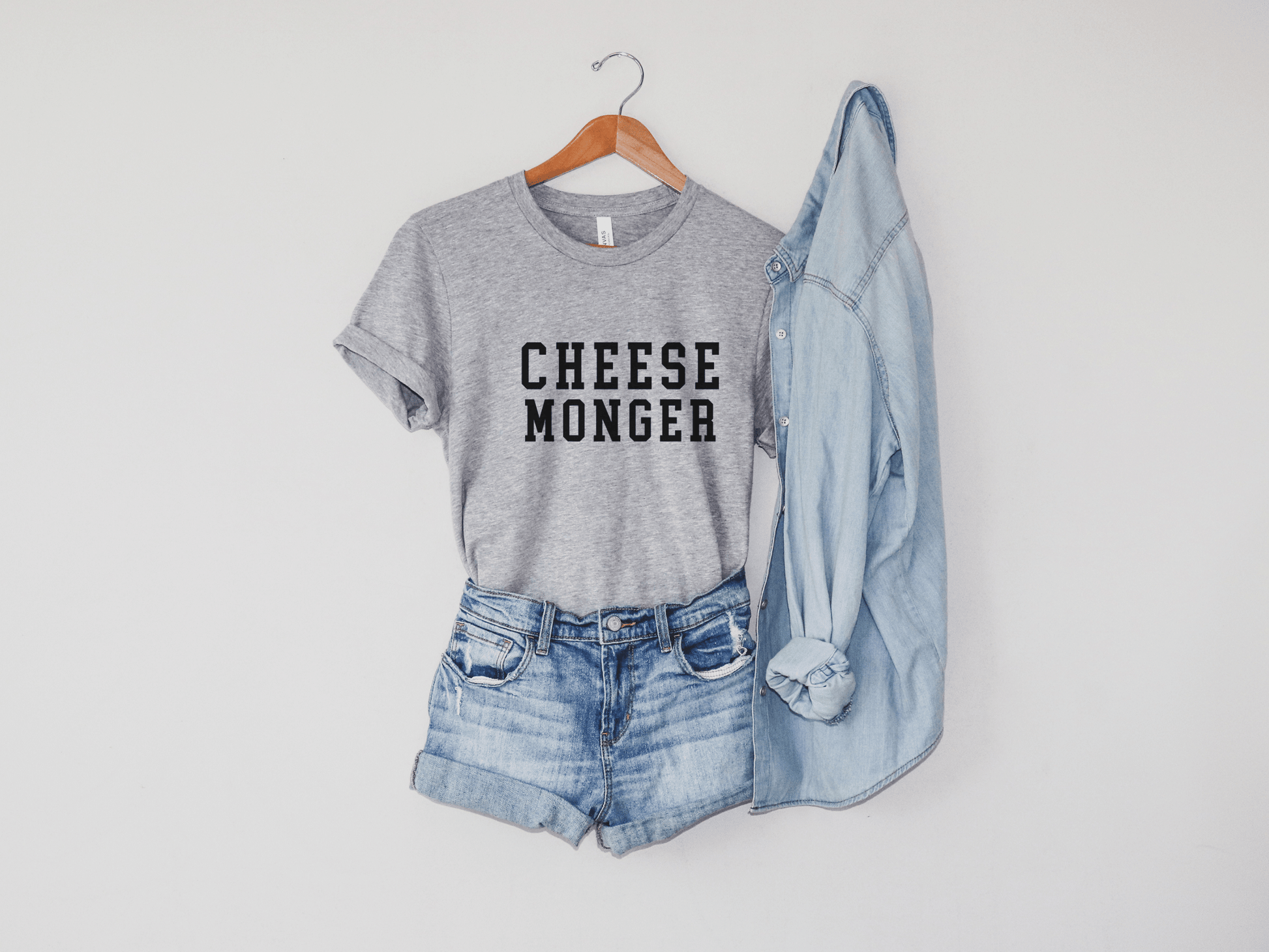 Cheese Monger T-Shirt in Athletic Grey