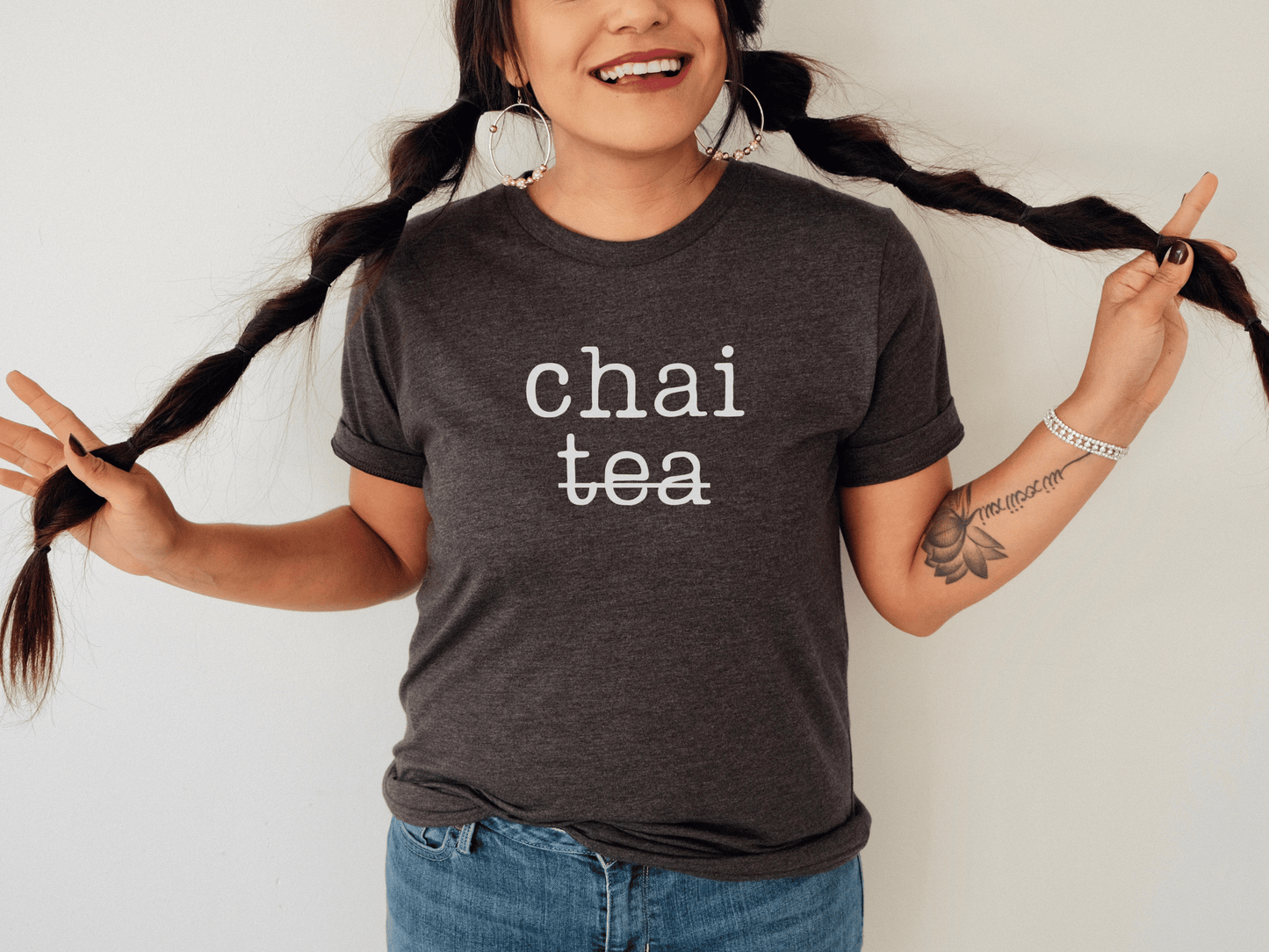Chai Tea T-Shirt in Dark Gray Heather