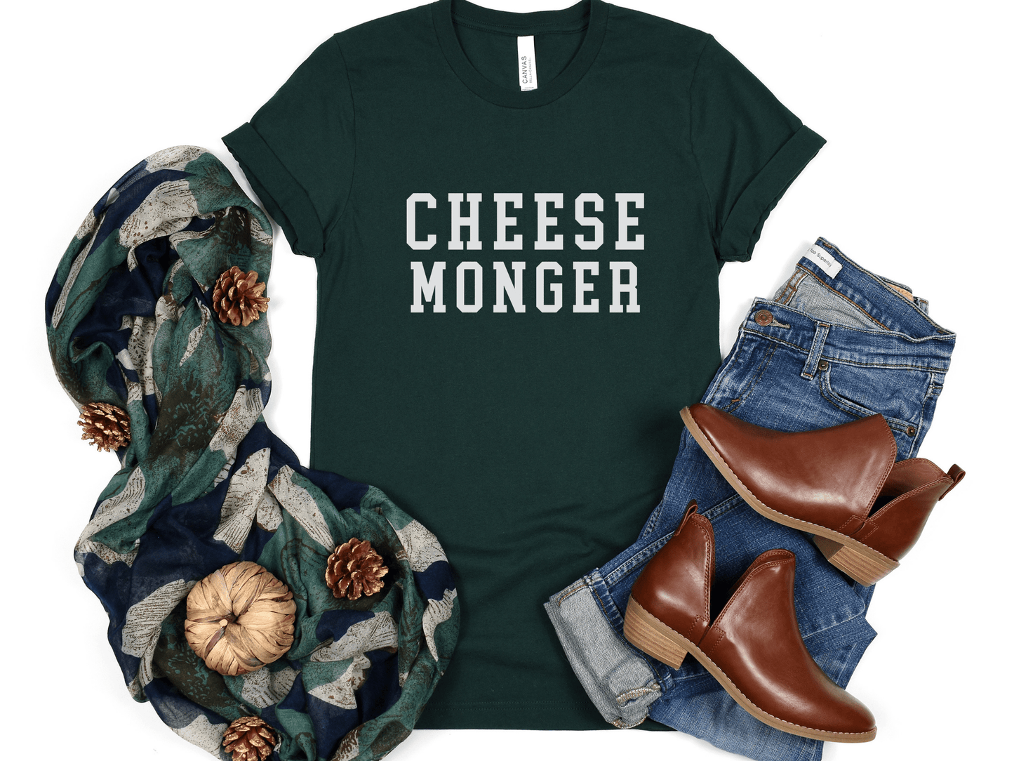 Cheese Monger T-Shirt in Forest Green