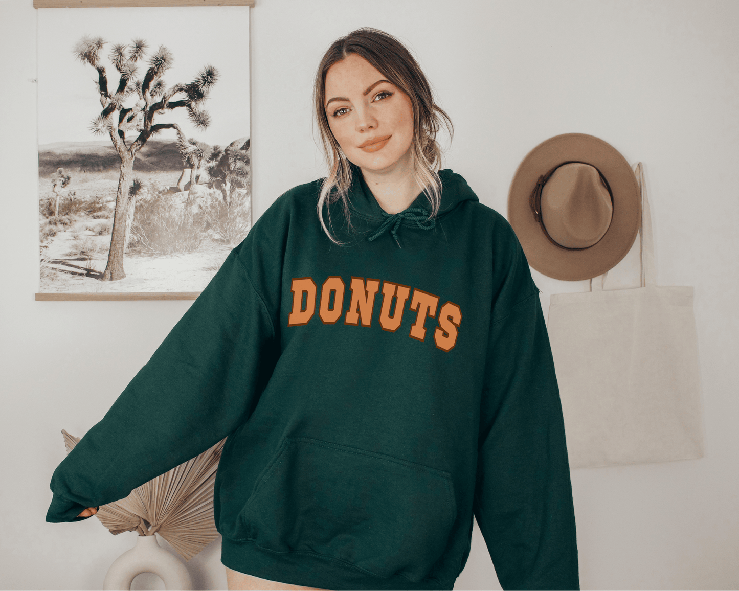 Donuts Hoodie in Forest