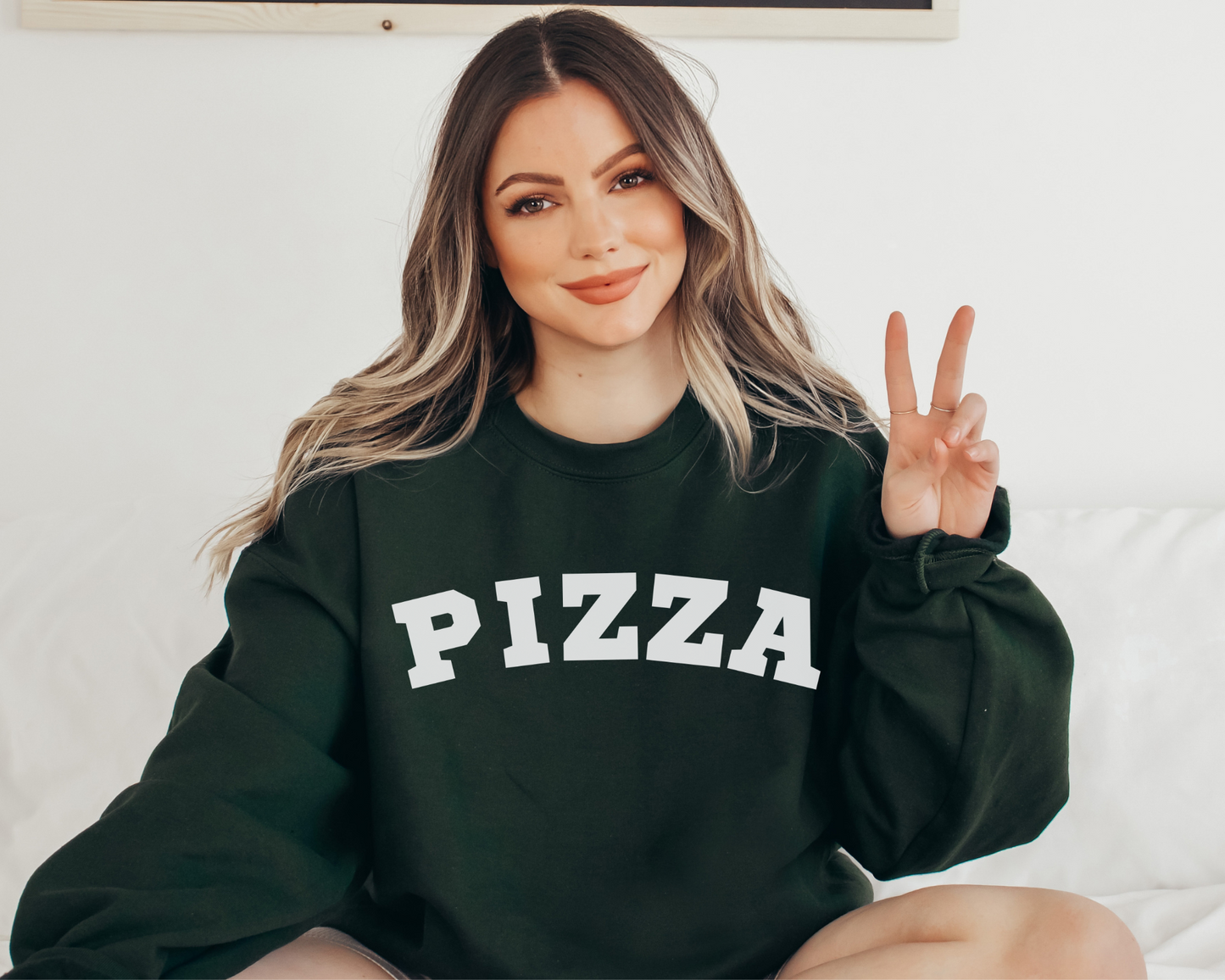 Pizza Sweatshirt in Forest