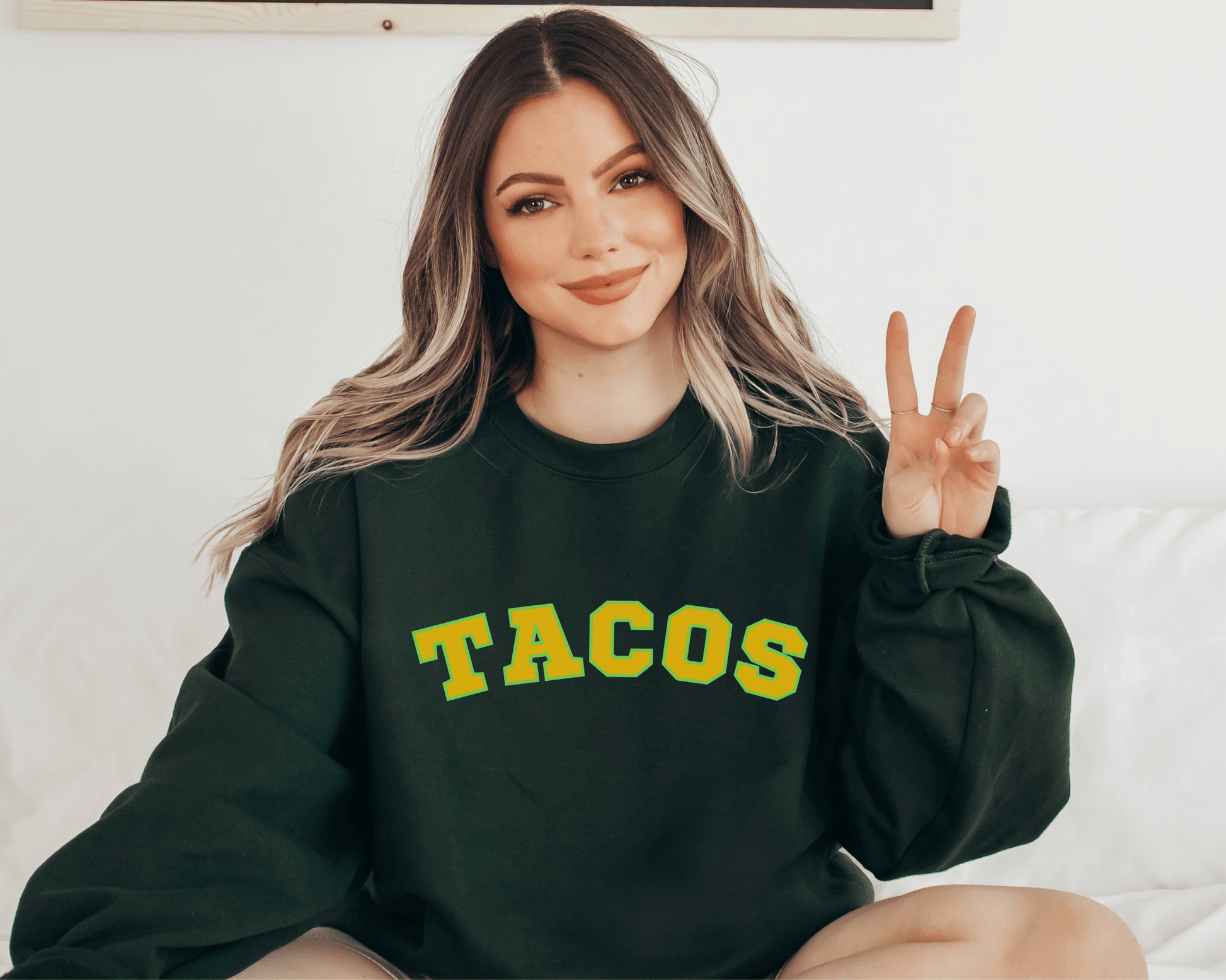 Tacos Sweatshirt in Forest