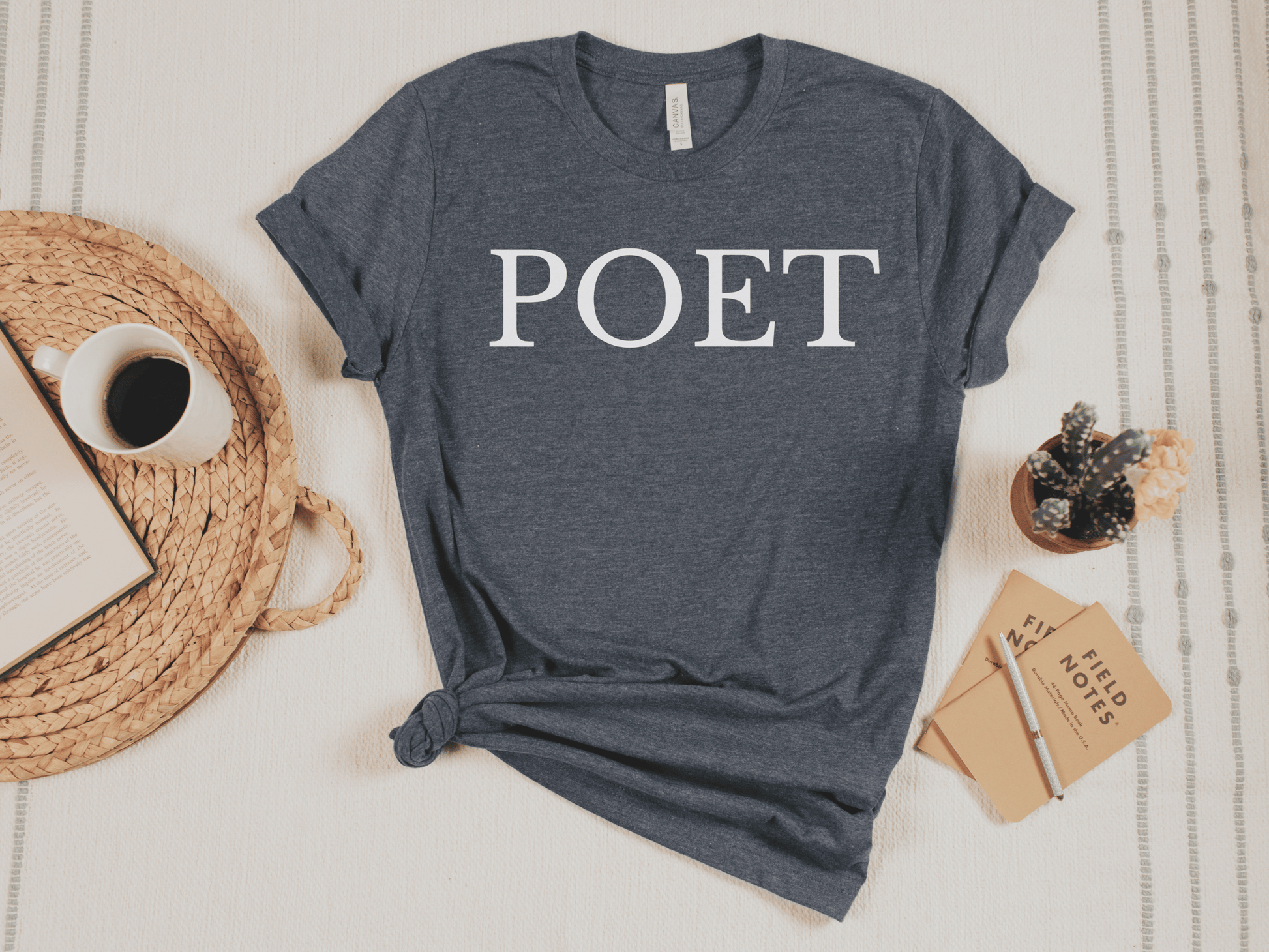 Poet T-Shirt in Heather Navy