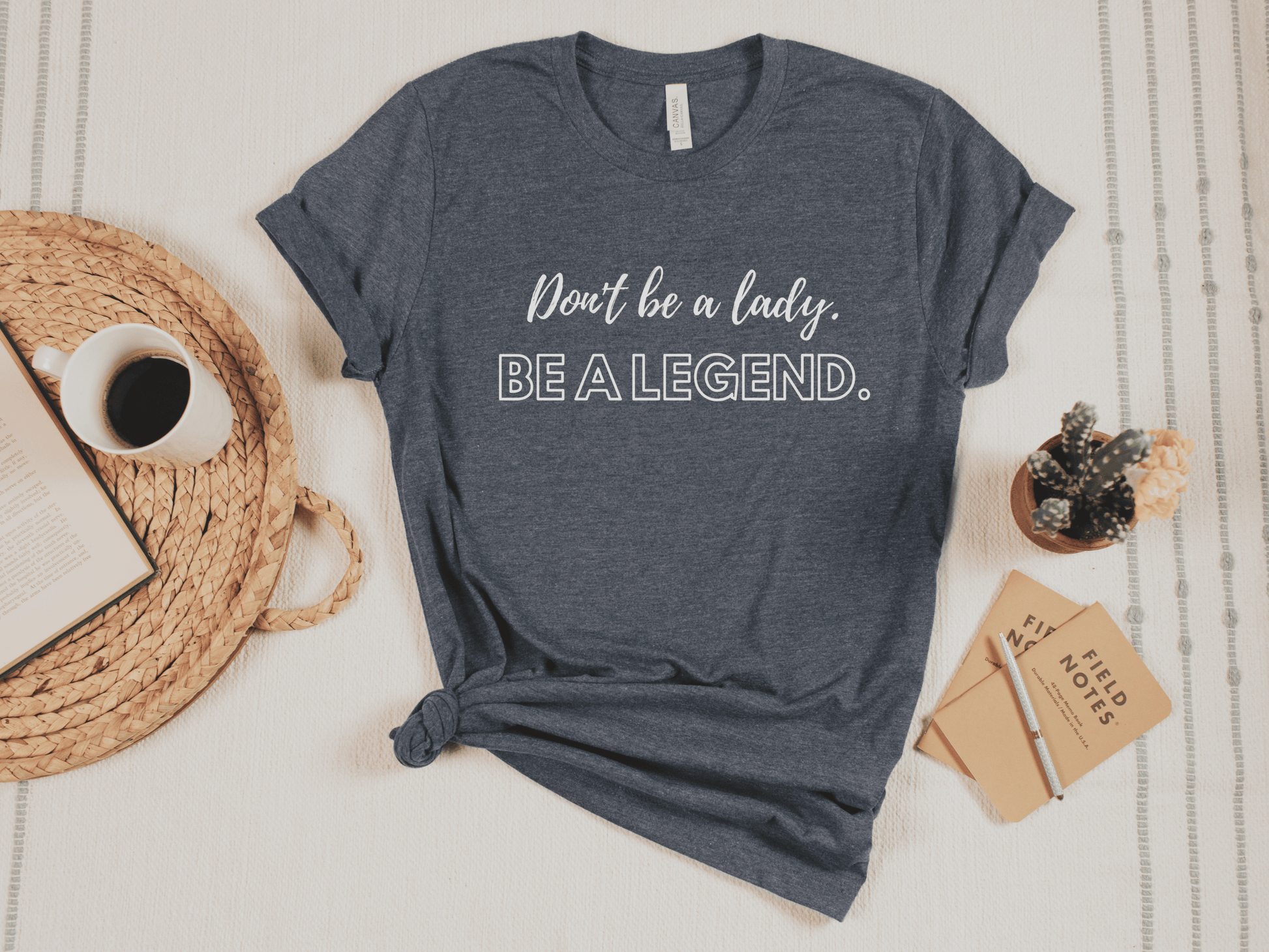 Be a Legend T-Shirt in Heather Navy
