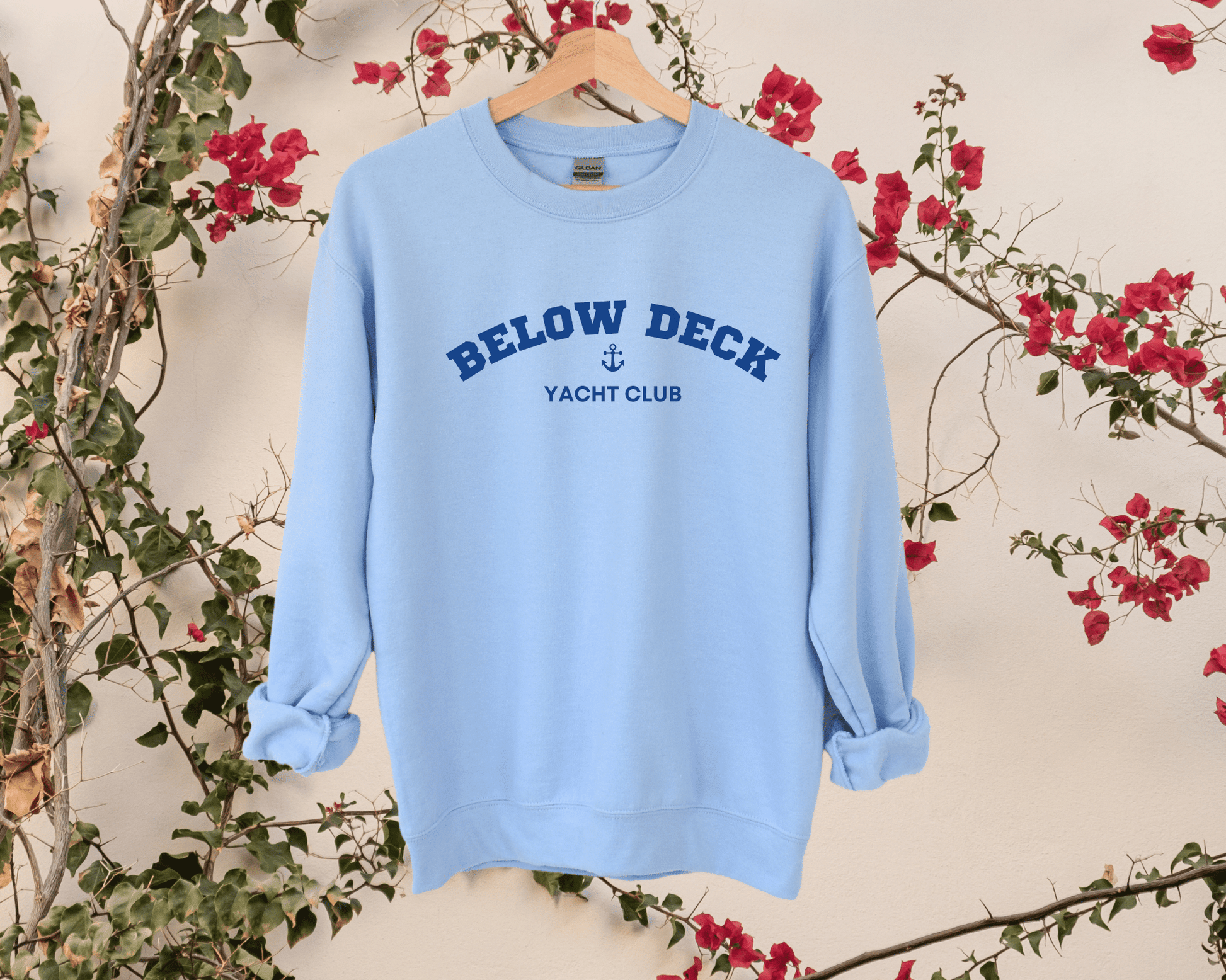 Below Deck Yacht Club Sweatshirt in Light Blue
