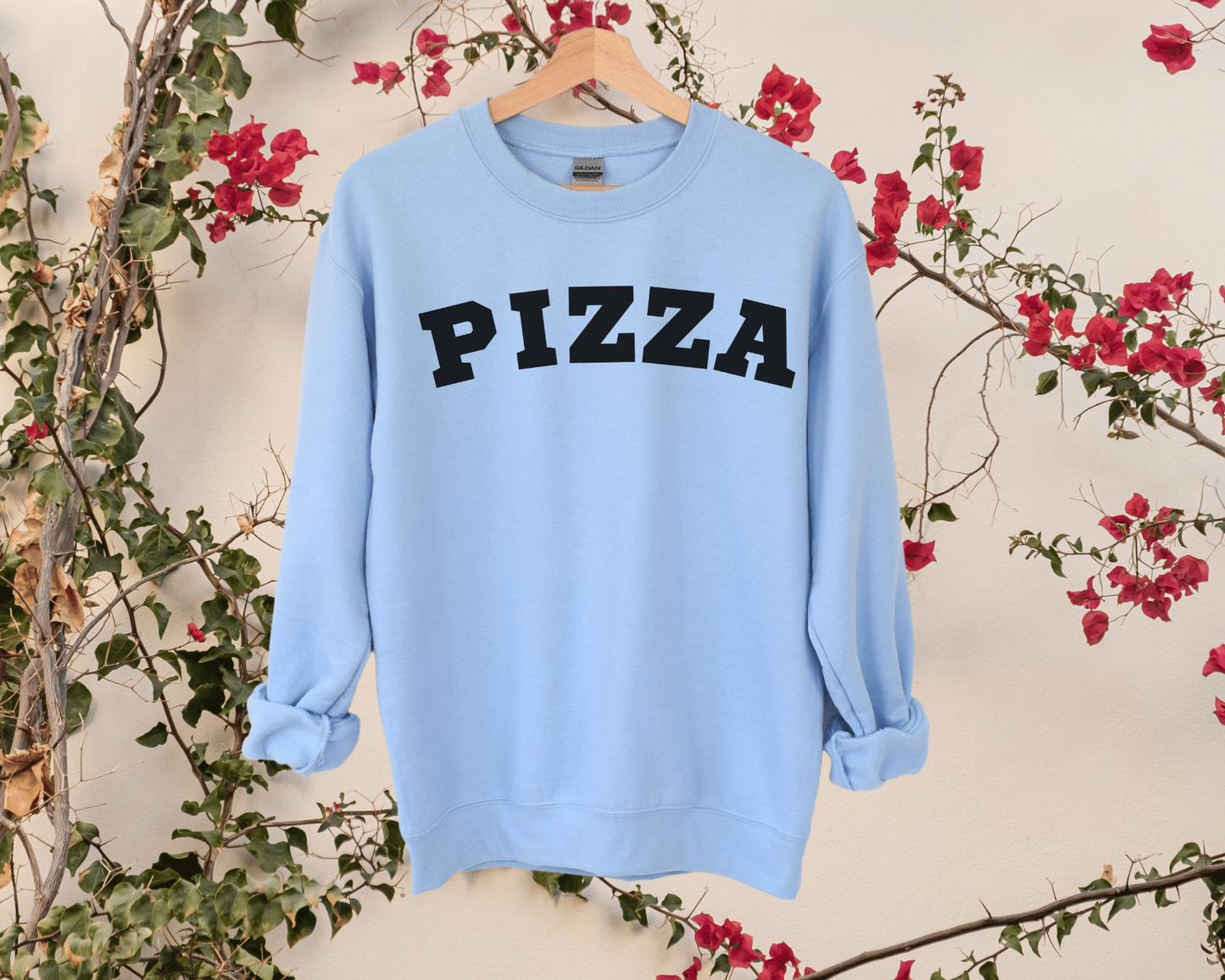 Pizza Sweatshirt in Light Blue