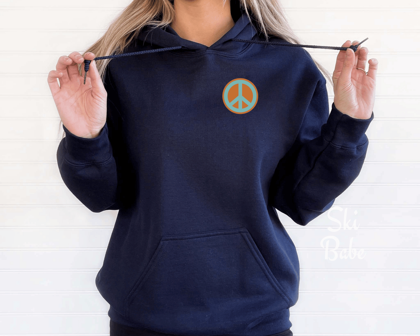 It's a Good Day to Have A Good Day Hoodie in Navy. Front of Hoodie. 