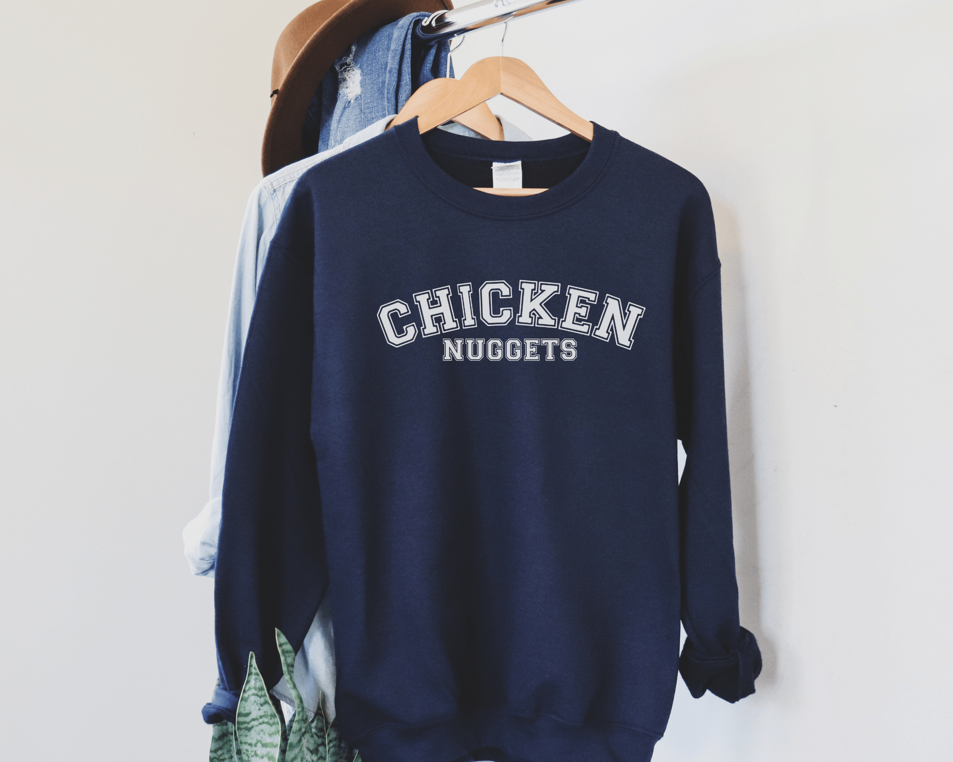 Chicken Nugget Sweatshirt in Navy