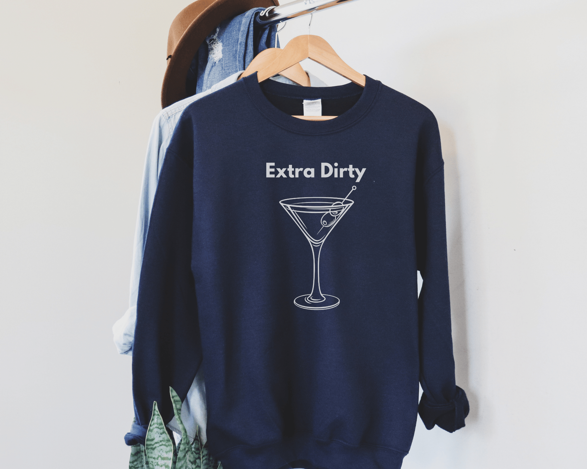 Extra Dirty Martini Sweatshirt in Navy