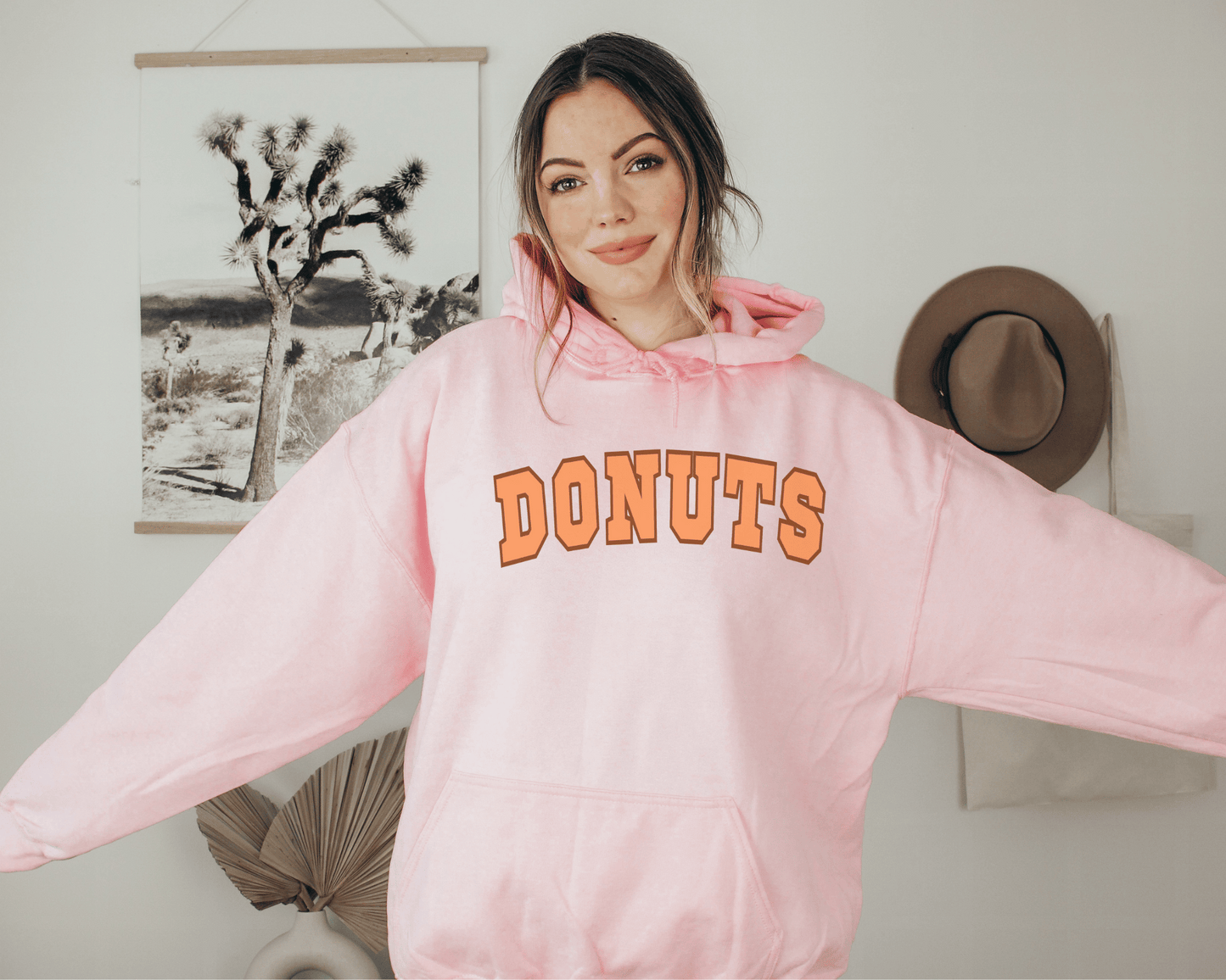 Donuts Hoodie in Pink