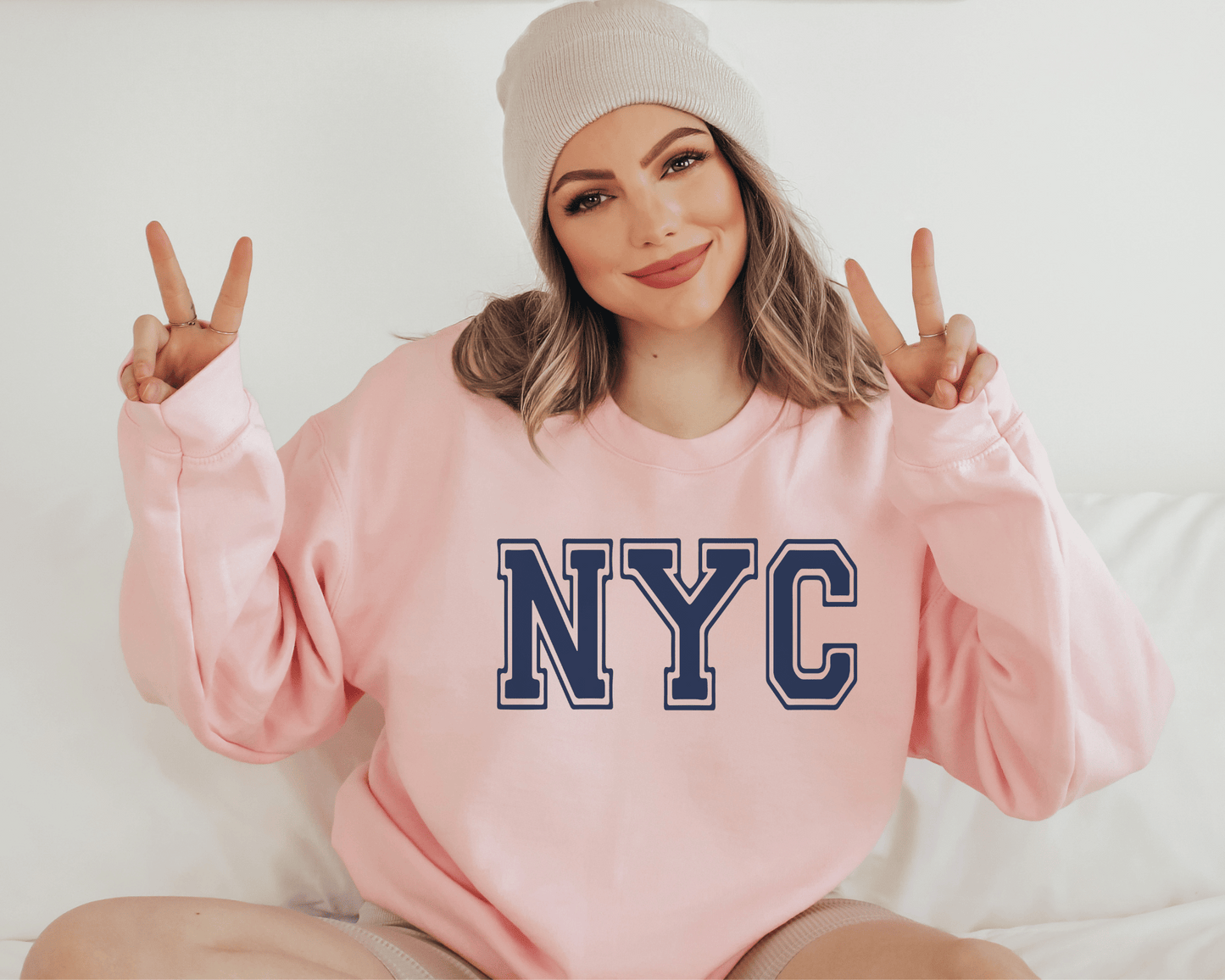 NYC Sweatshirt in Pink