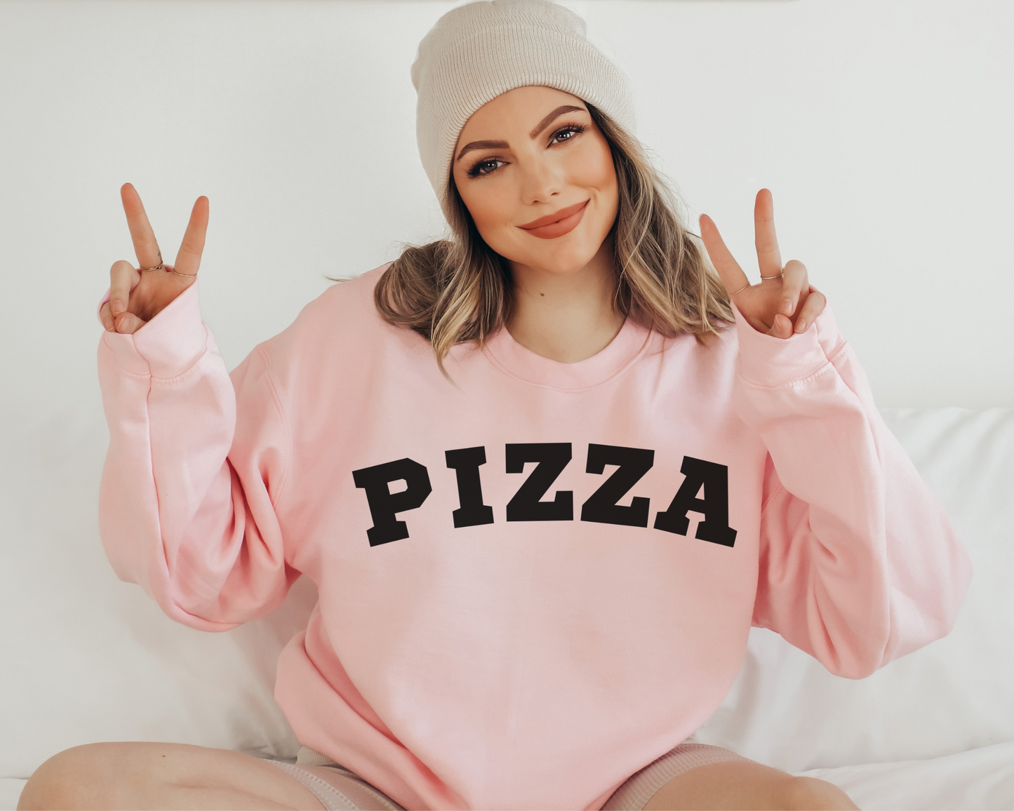 Pizza Sweatshirt in Pink
