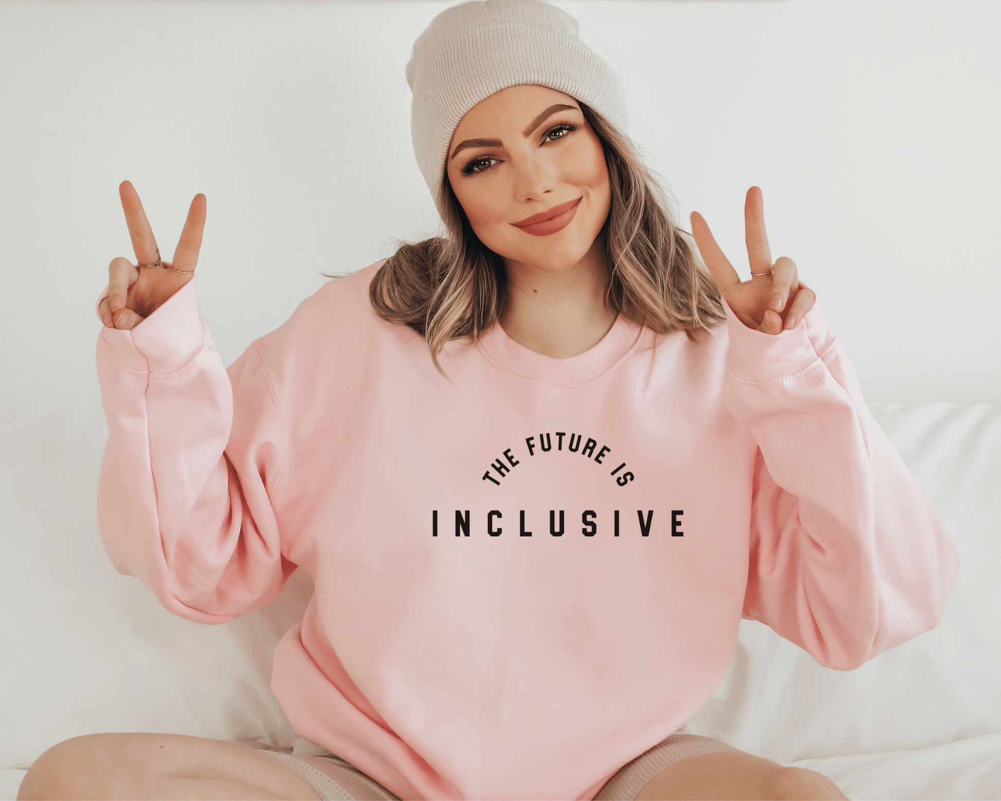 The Future is Inclusive Sweatshirt in Pink