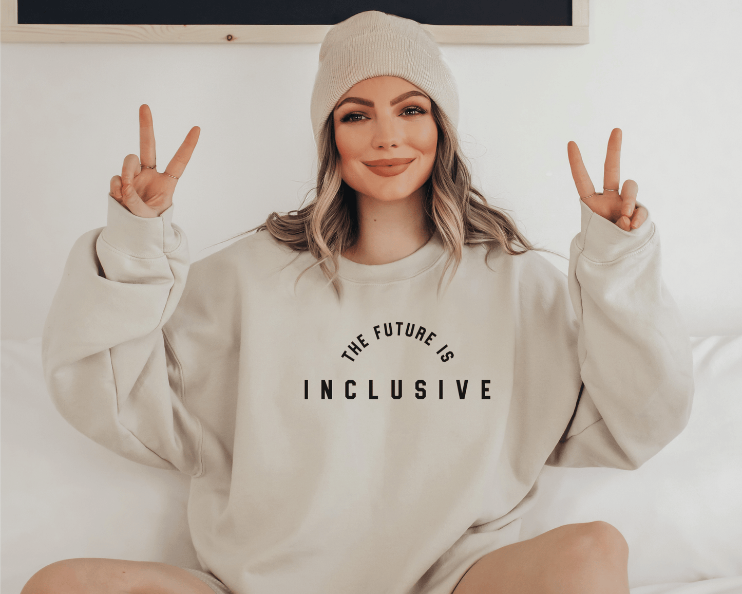 The Future is Inclusive Sweatshirt in Sand
