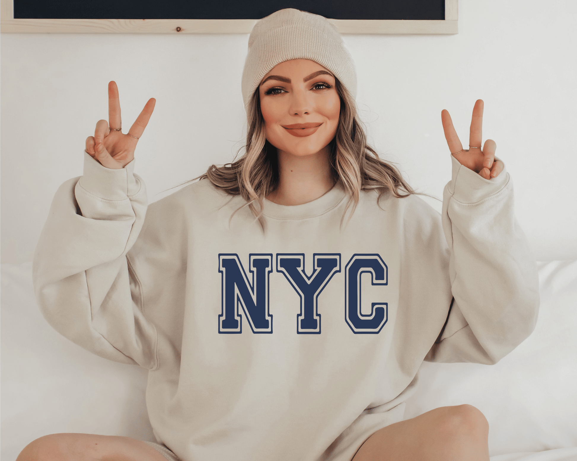 NYC Sweatshirt in Sand