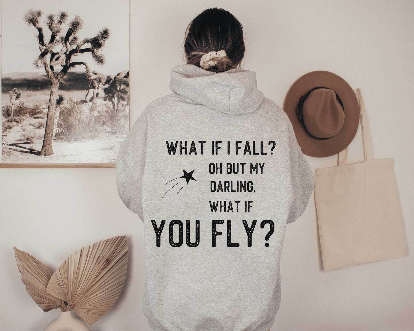 What if I Fall Hoodie in Sport Gray