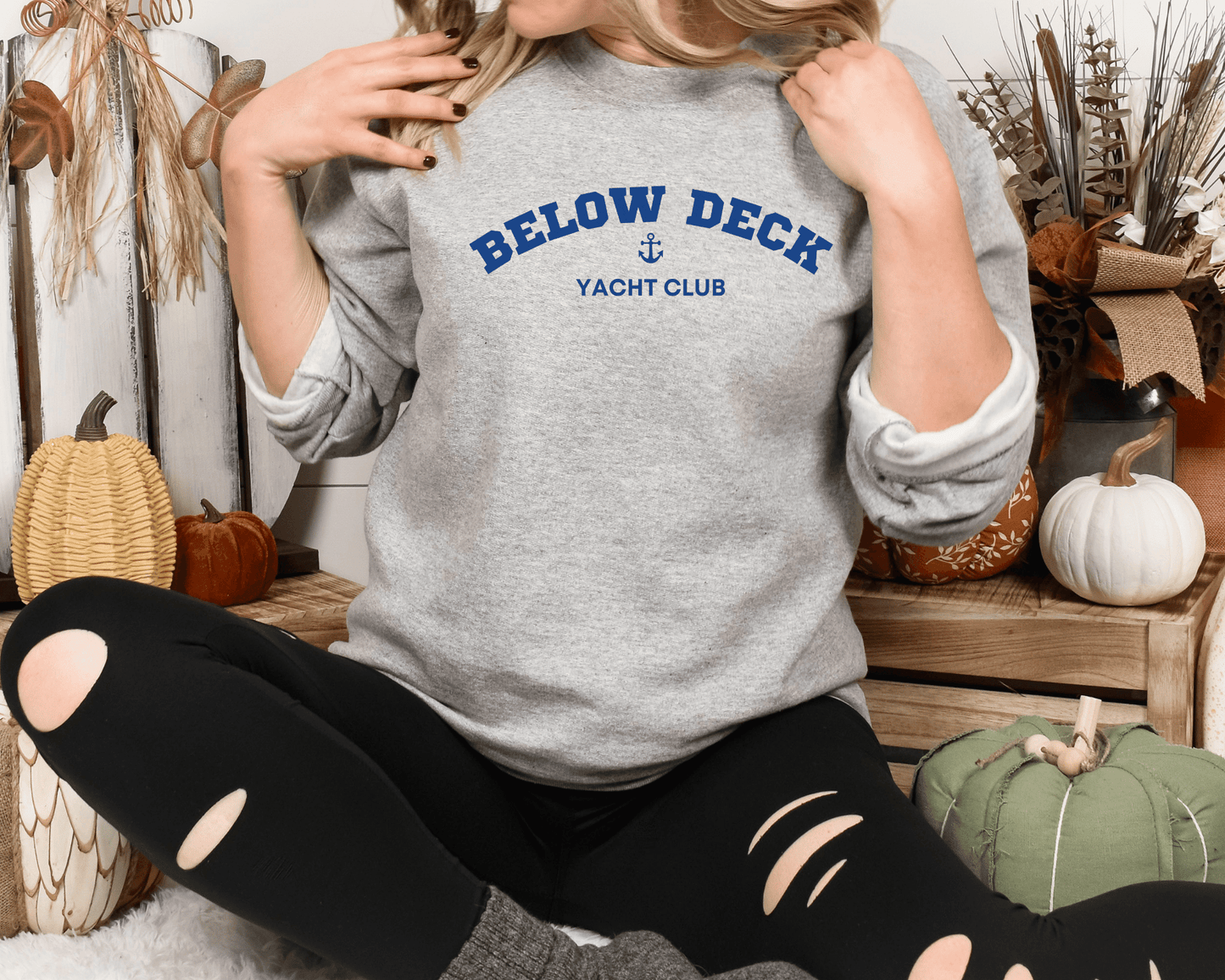 Below Deck Yacht Club Sweatshirt in Sport Gray