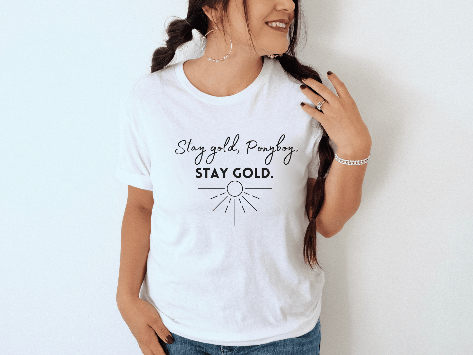 Stay Gold Ponyboy T-Shirt in White
