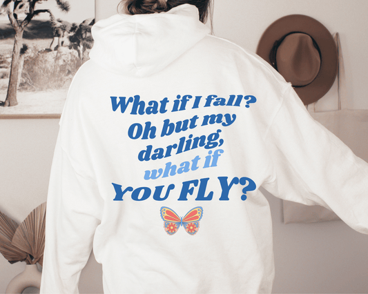 Retro What if You Fly Hoodie in White